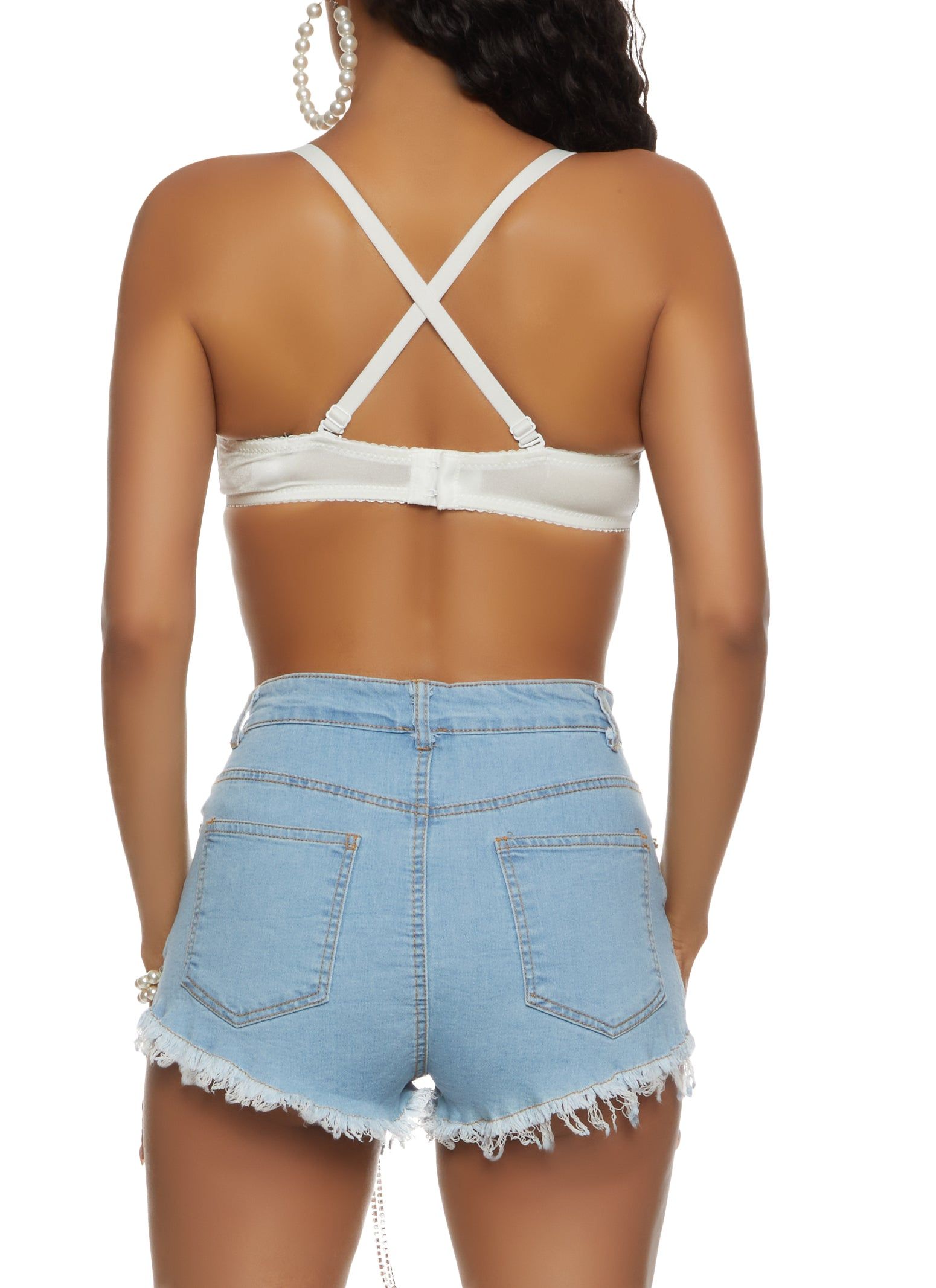 Rhinestone Faux Pearl Convertible Bustier Top sold by Rainbow product image thumbnail 3