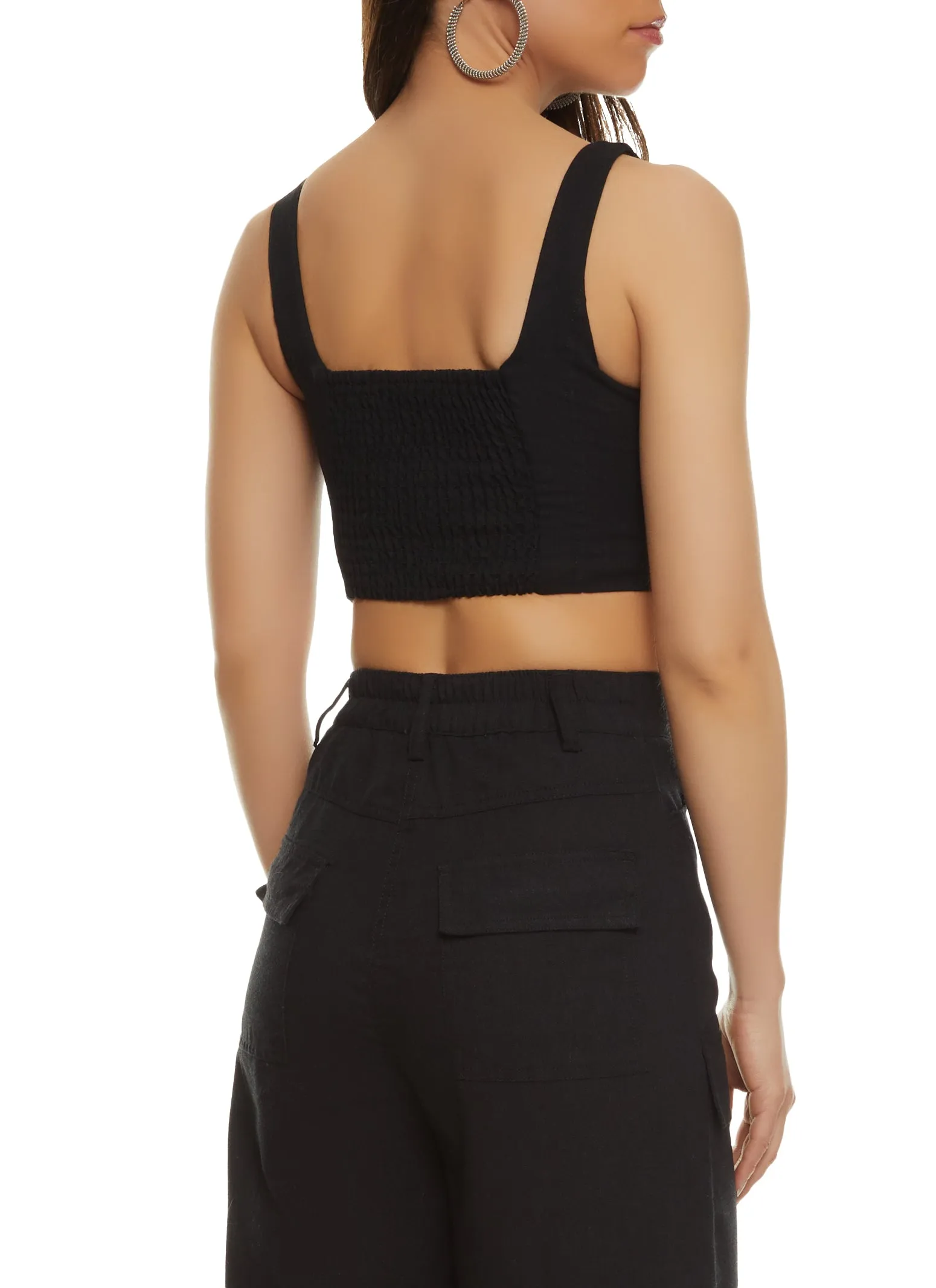 Linen Cropped Bustier Top sold by Rainbow product image thumbnail 3