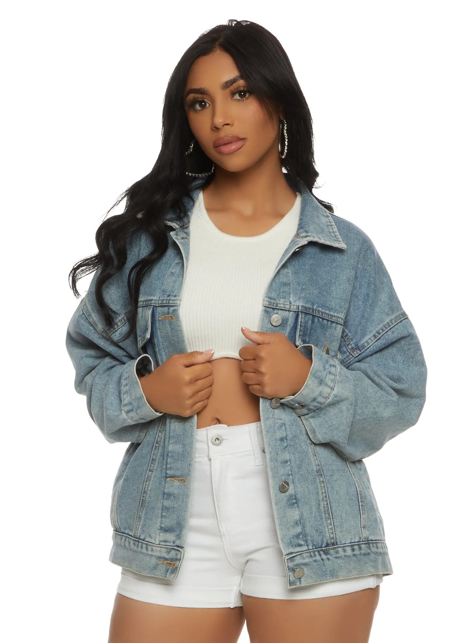 Rhinestone Fringe Denim Jacket sold by Rainbow product image thumbnail 3