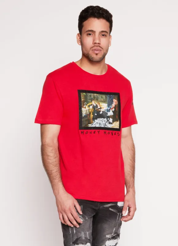 Mens Money Moves Graphic T Shirt made by Rainbow