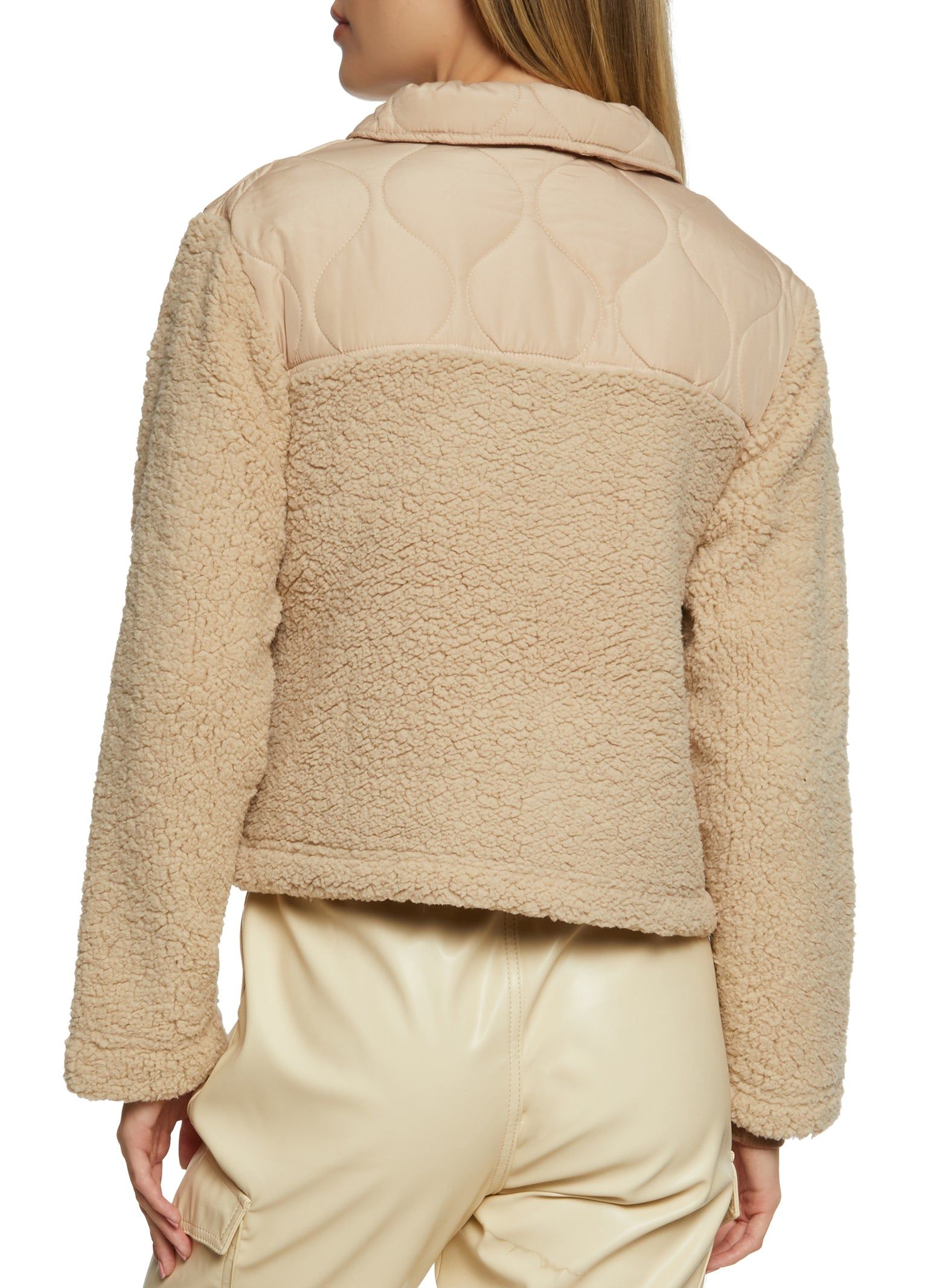 Quilted Sherpa Flap Pocket Jacket sold by Rainbow product image thumbnail 3