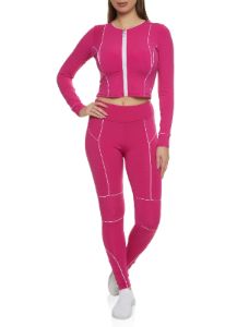 Contrast Piping Active Track Jacket sold by Rainbow