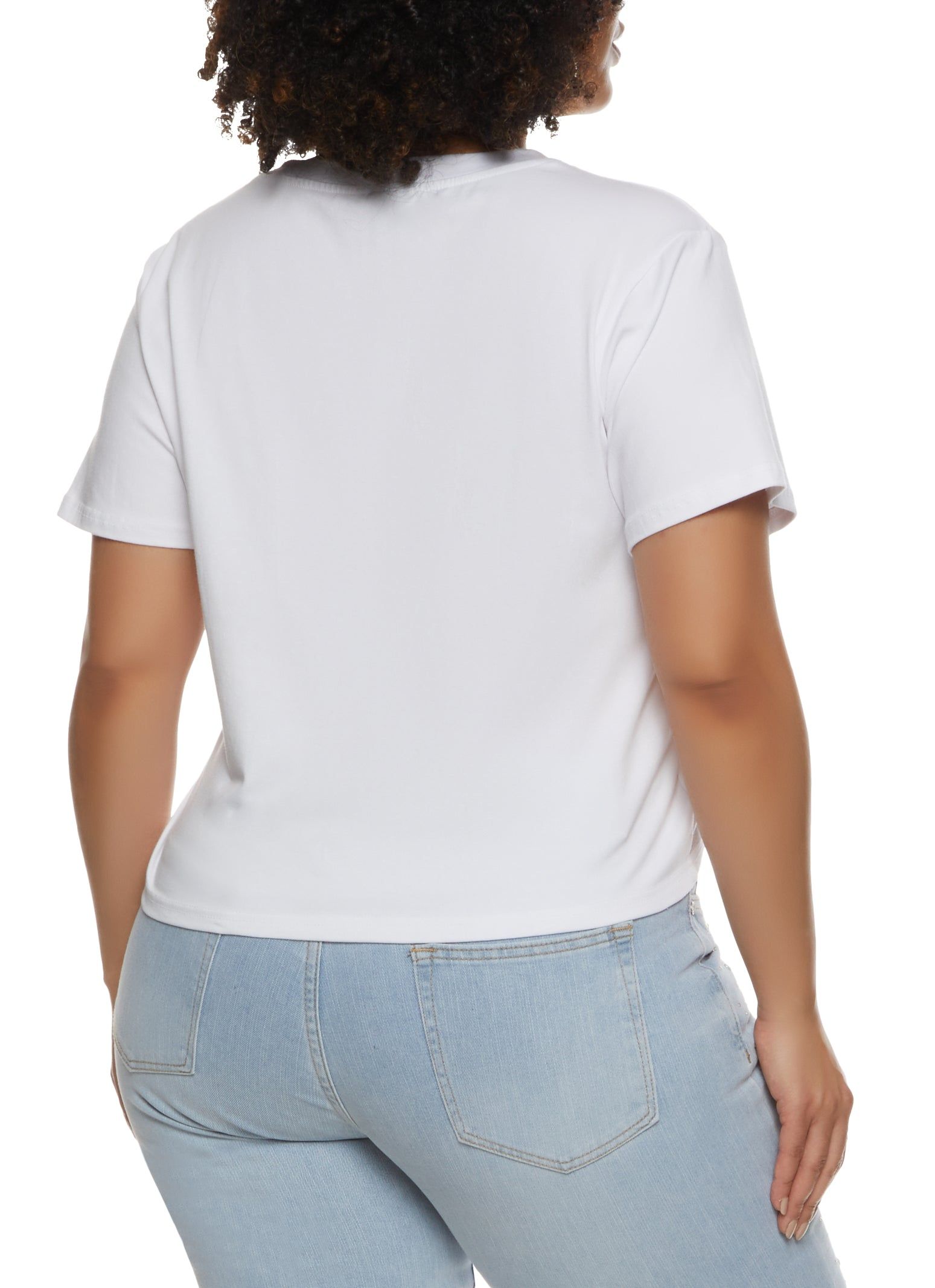 Plus Size Classy Rhinestone Graphic Tee sold by Rainbow product image thumbnail 2