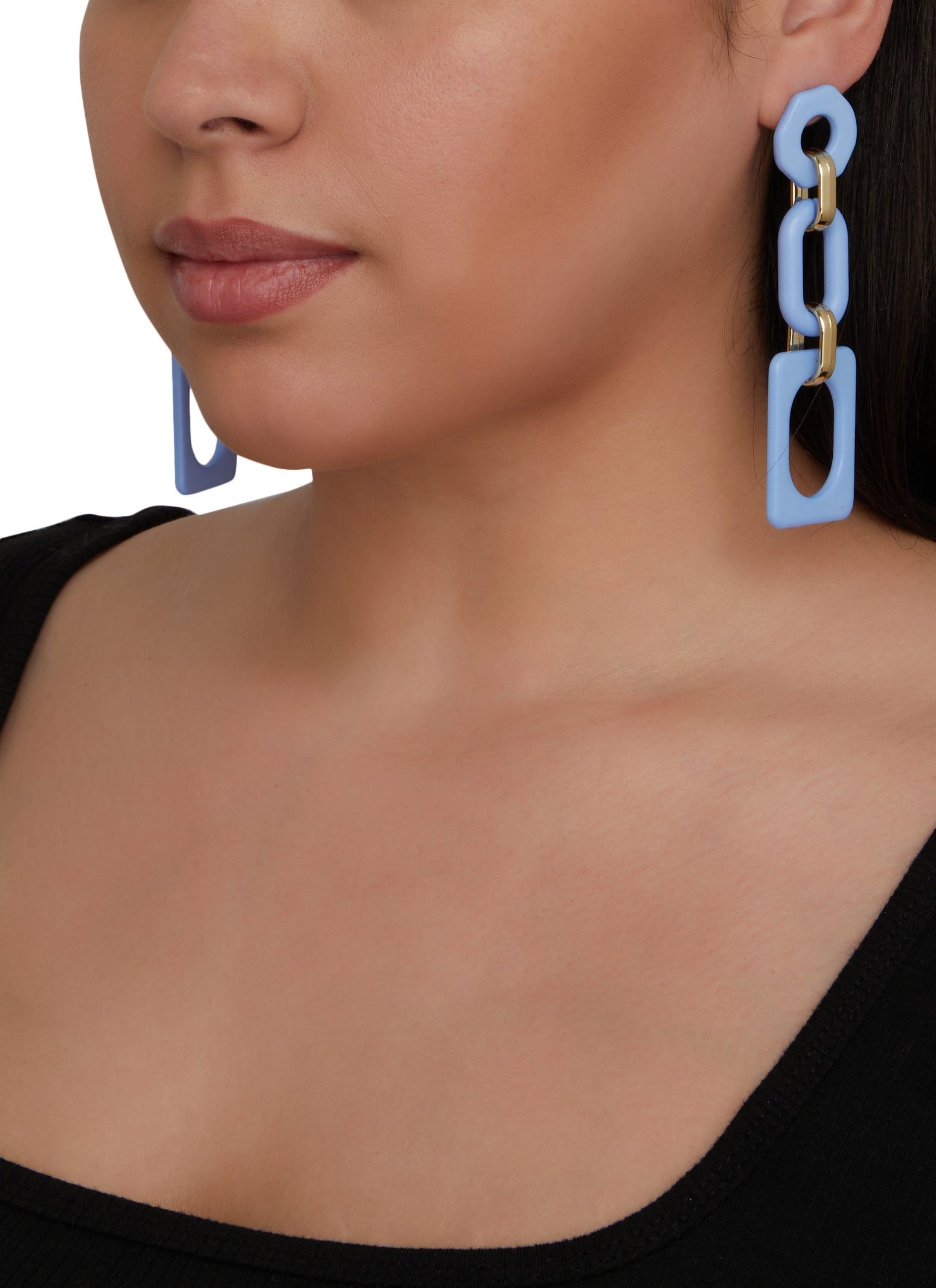 Chunky Geometric Drop Earrings sold by Rainbow