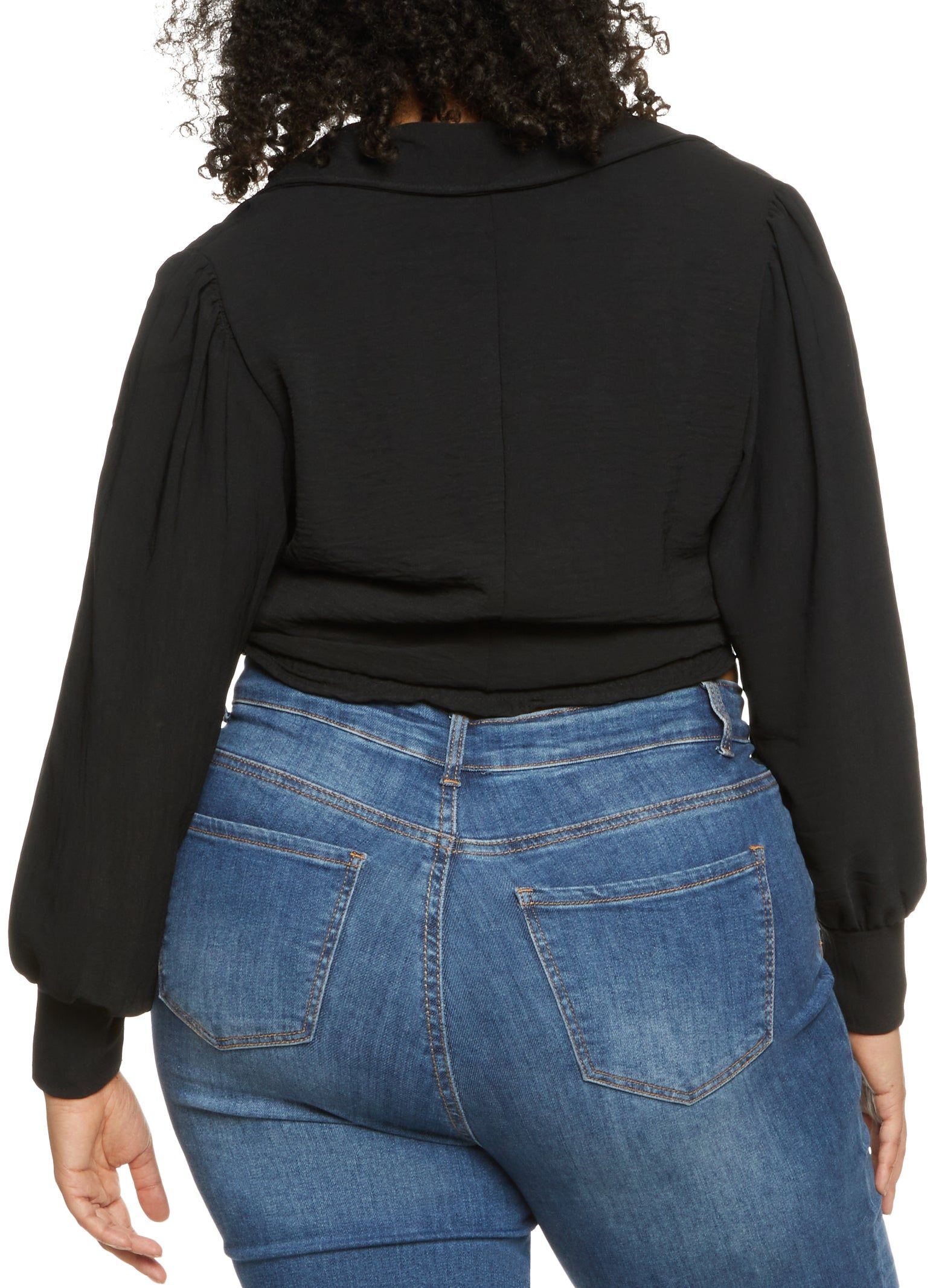 Plus Size Johnny Collar Tie Front Top sold by Rainbow product image thumbnail 2