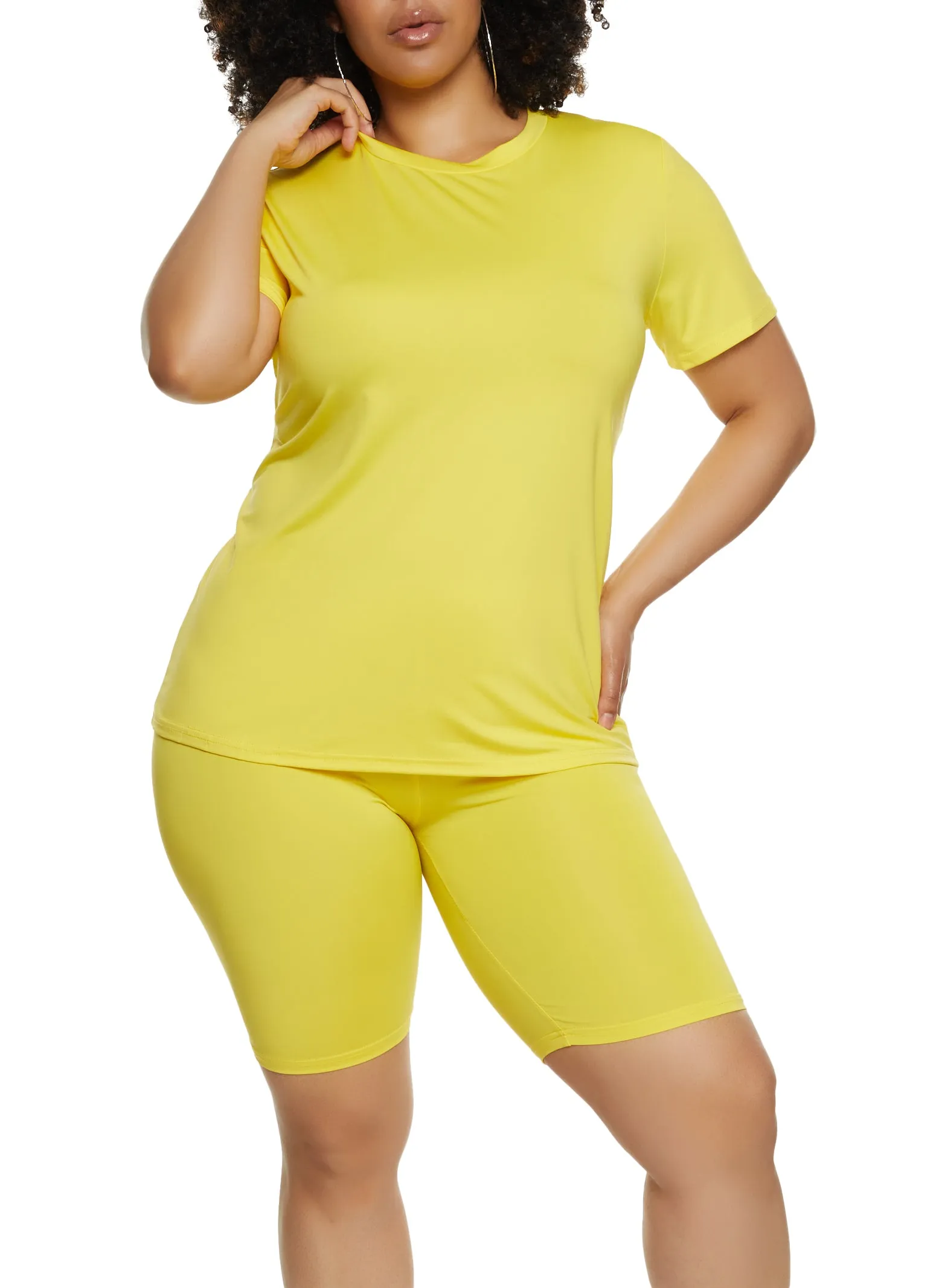 Plus Size Daisy Basic Soft Knit Short Sleeve Top sold by Rainbow product image thumbnail 2