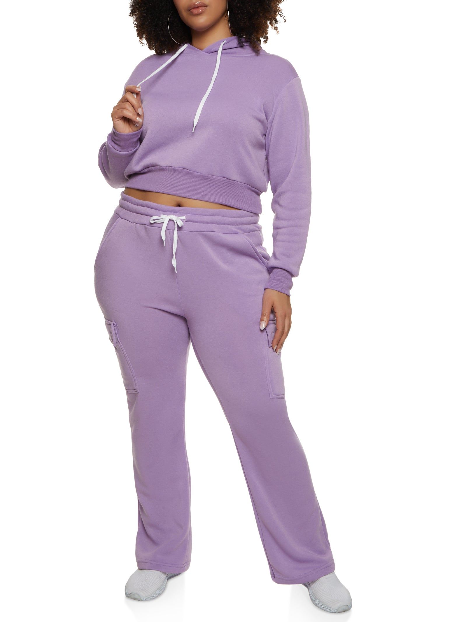 Plus Size Cropped Hoodie sold by Rainbow product image thumbnail 2