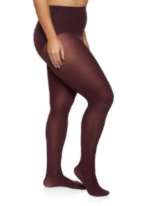 Plus Size Solid High Waist Tights sold by Rainbow