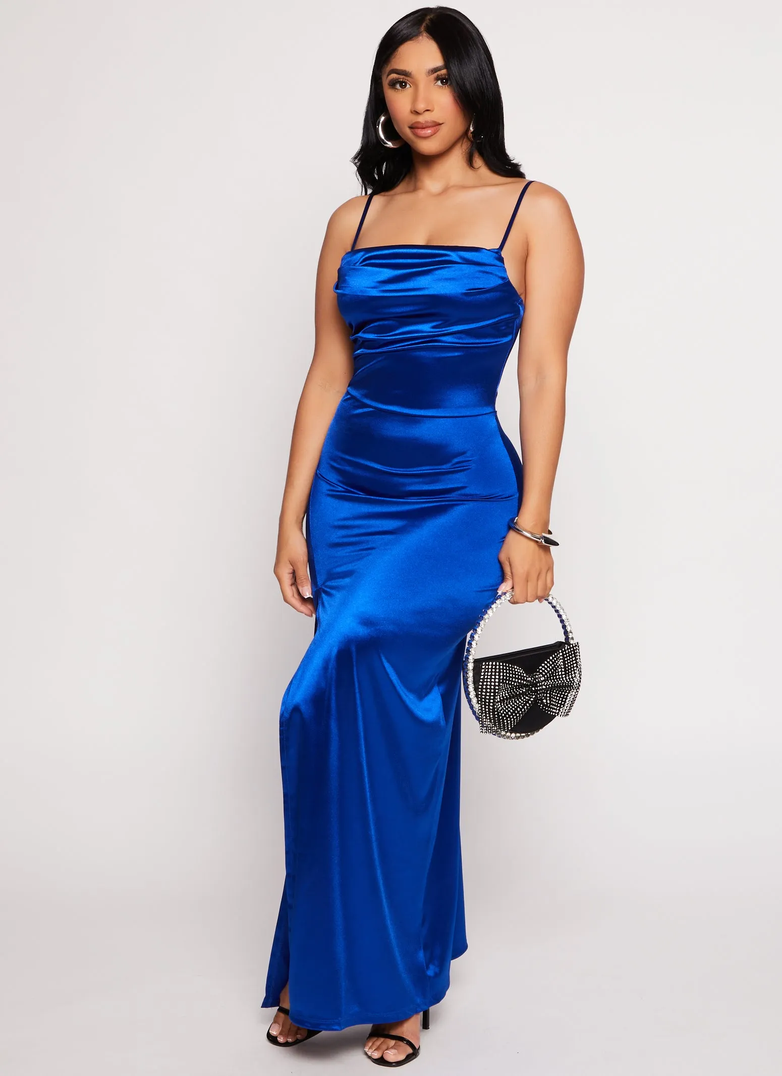 Satin Caged Back Maxi Dress sold by Rainbow product image thumbnail 2