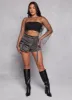 Rhinestone Fishnet Crop Top sold by Rainbow
