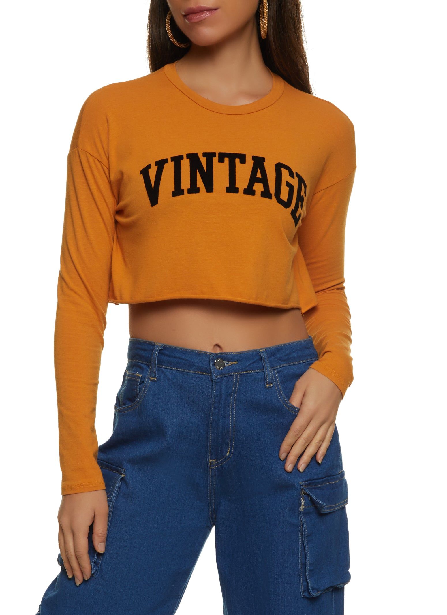Vintage Cropped Graphic Tee sold by Rainbow