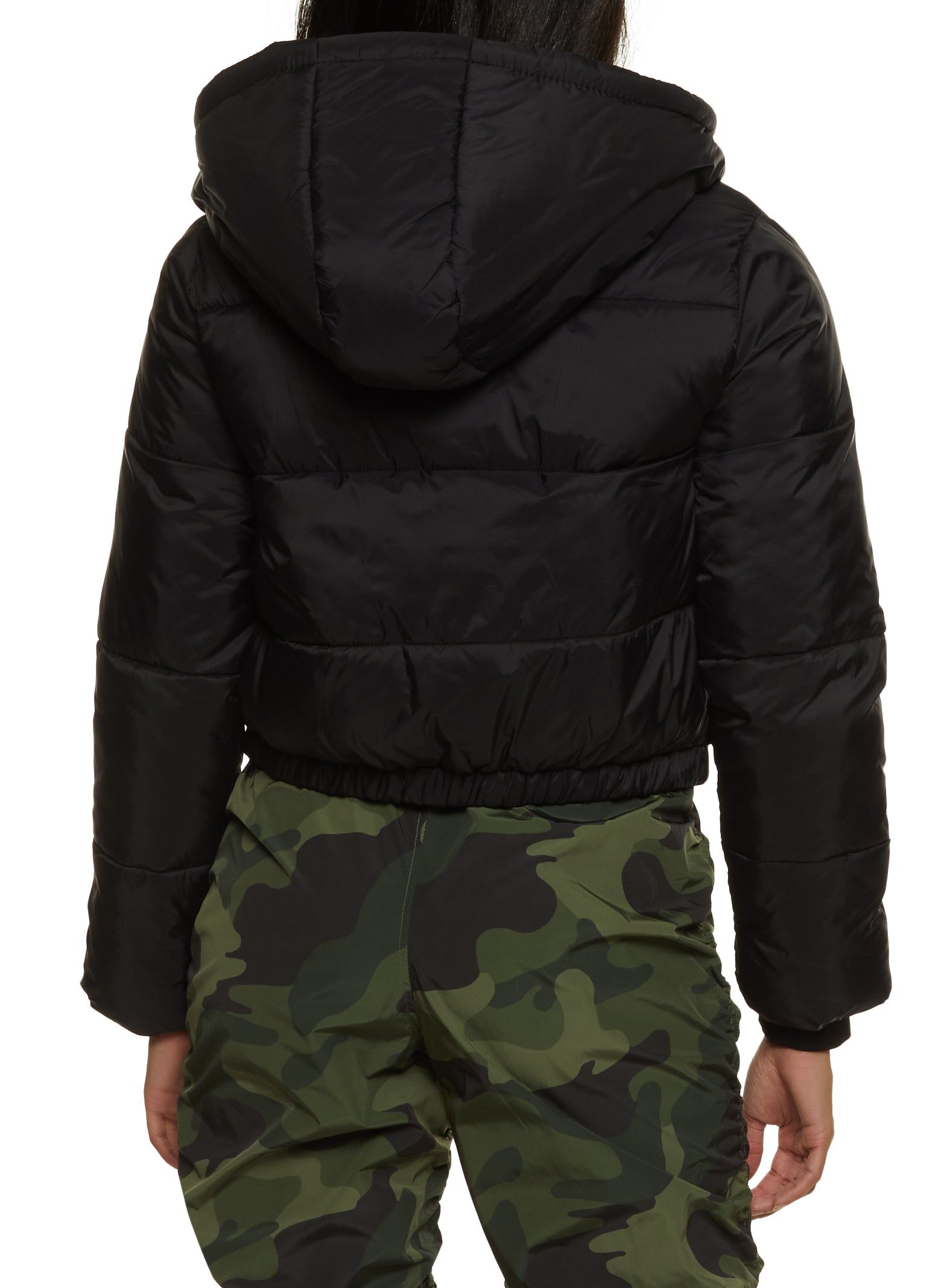 Hooded Zip Front Puffer Jacket sold by Rainbow product image thumbnail 3