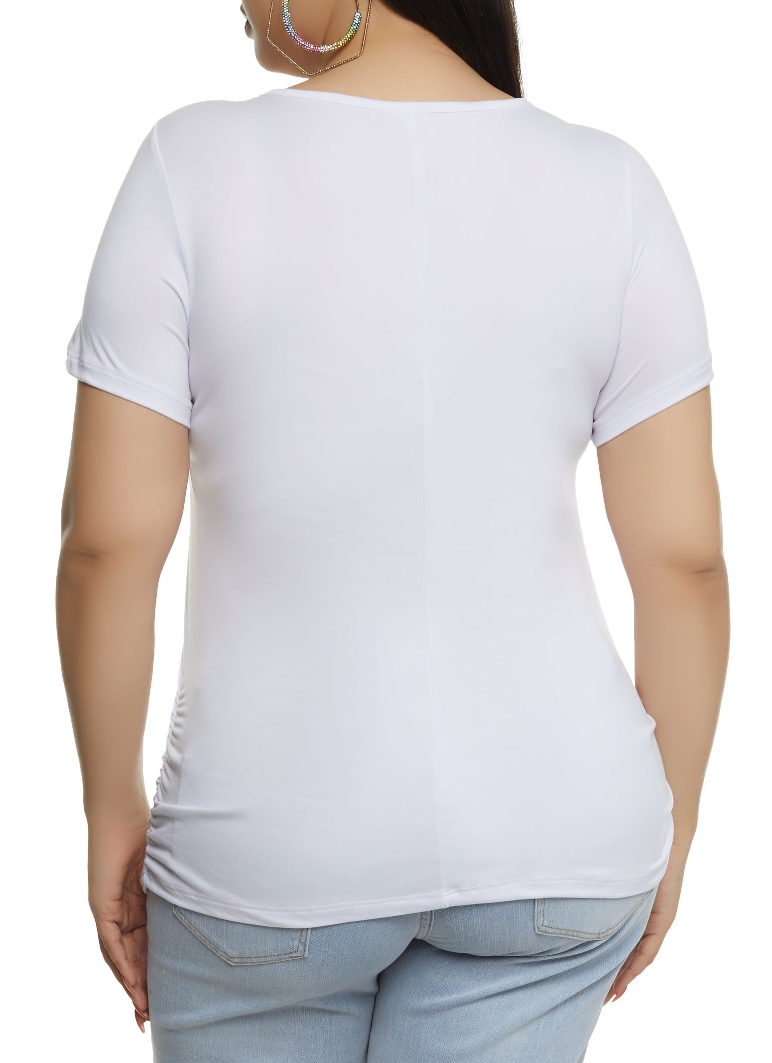 Plus Size Faith Over Fear Rhinestone Graphic Tee sold by Rainbow product image thumbnail 2