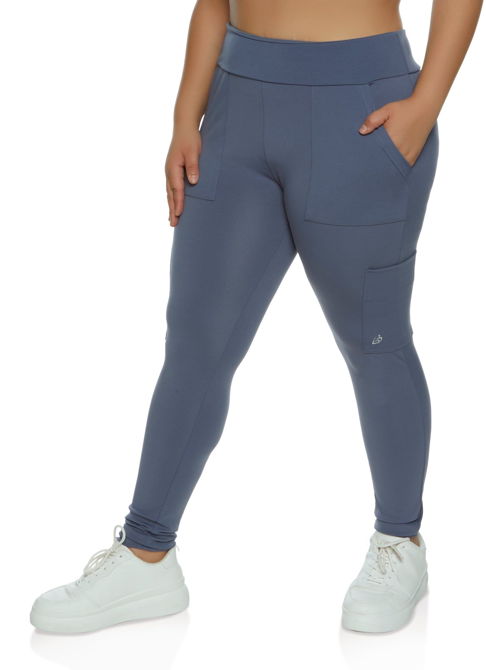 Plus Size Pocket Detail High Waist Leggings sold by Rainbow