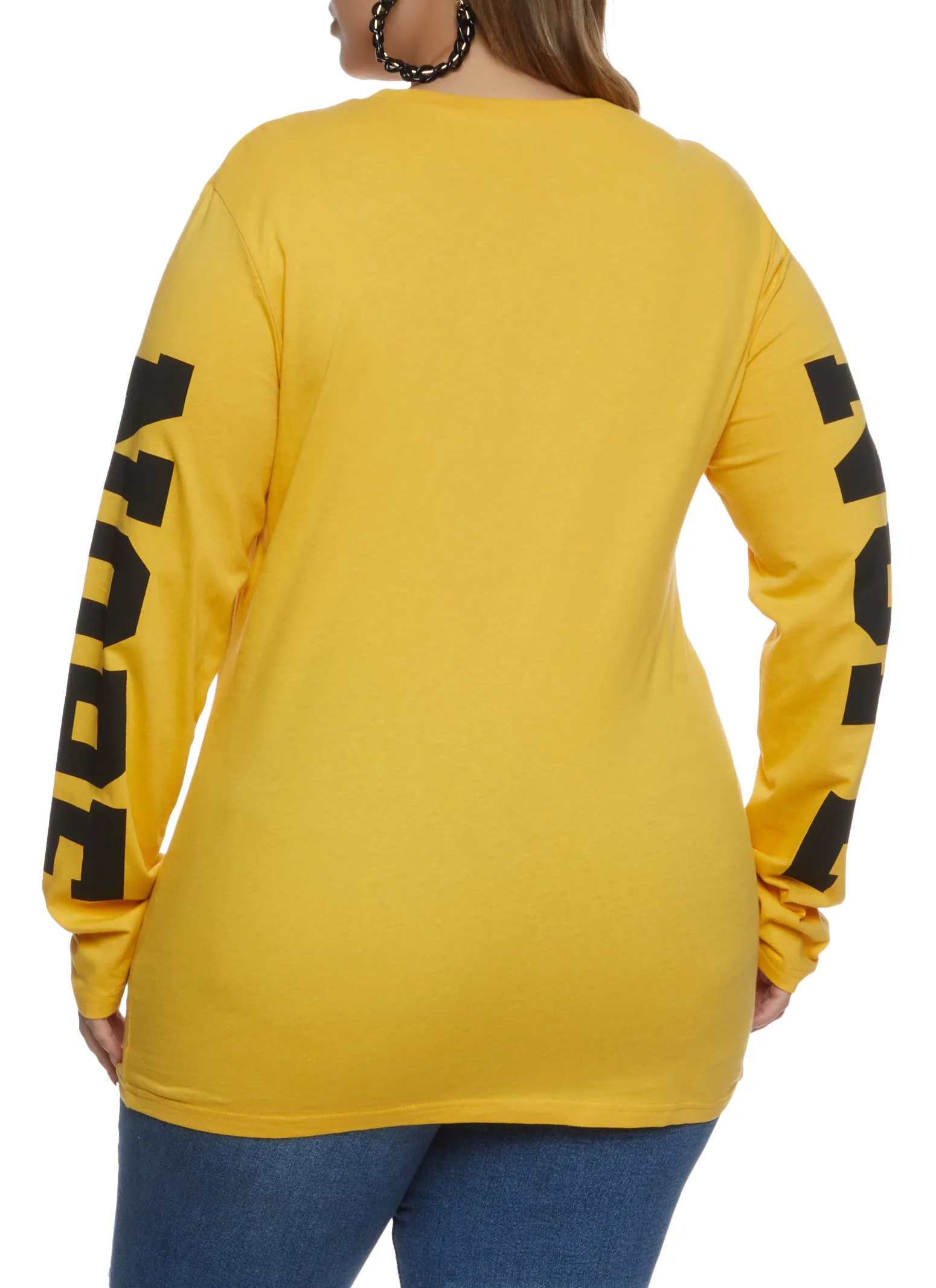 Plus Size Sequin Nope Not Today Long Sleeve Tee sold by Rainbow product image thumbnail 2