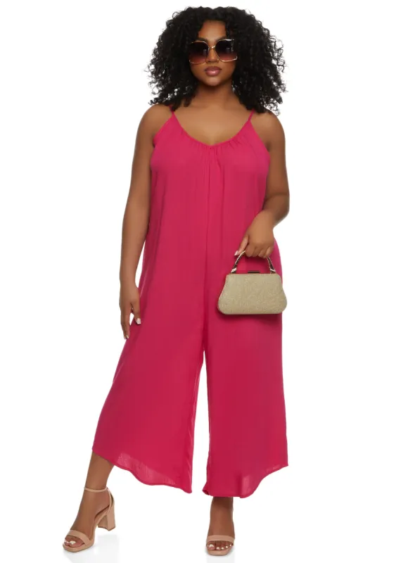 Cropped Wide Leg Jumpsuit sold by Rainbow