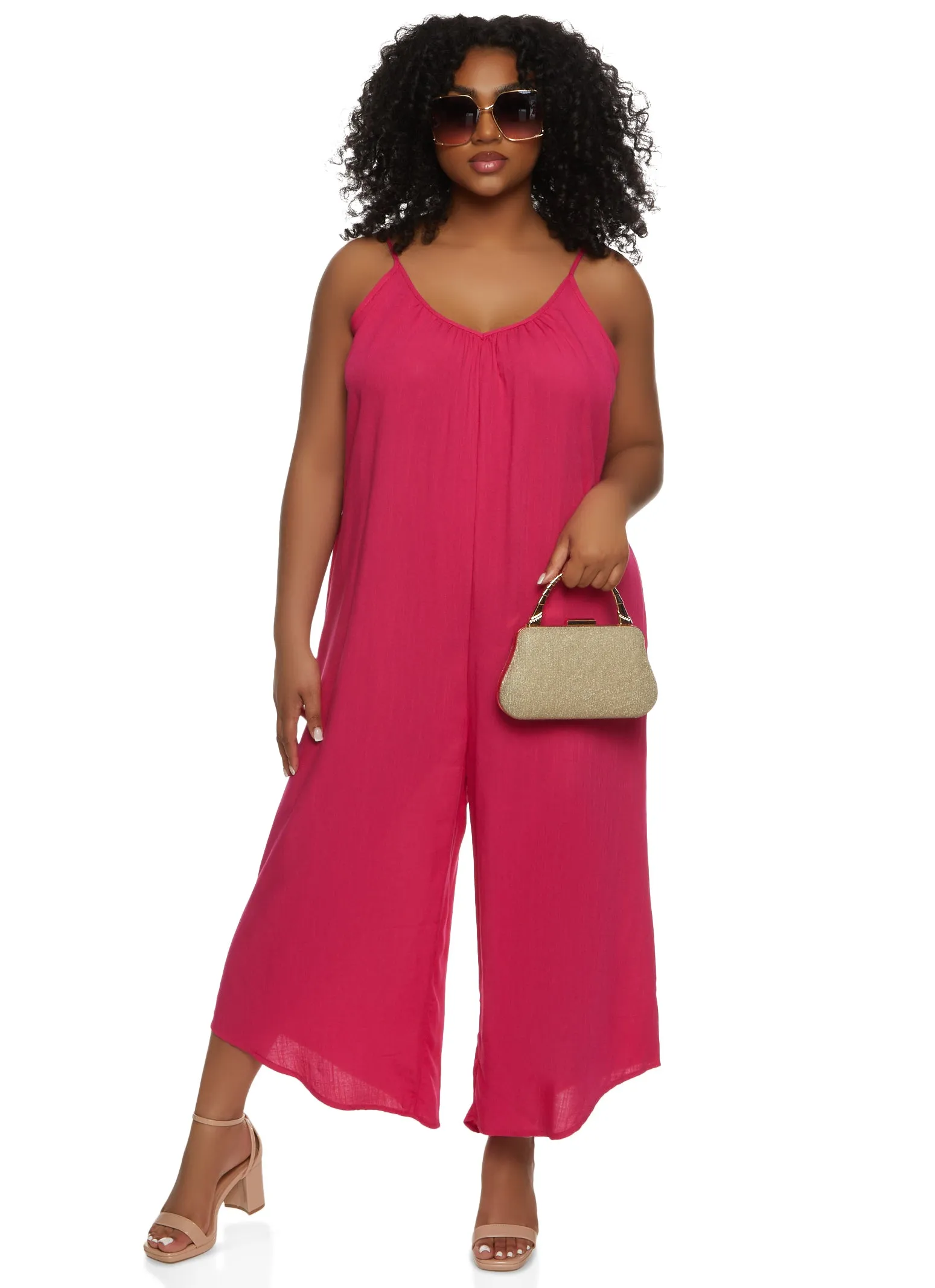 Cropped Wide Leg Jumpsuit sold by Rainbow