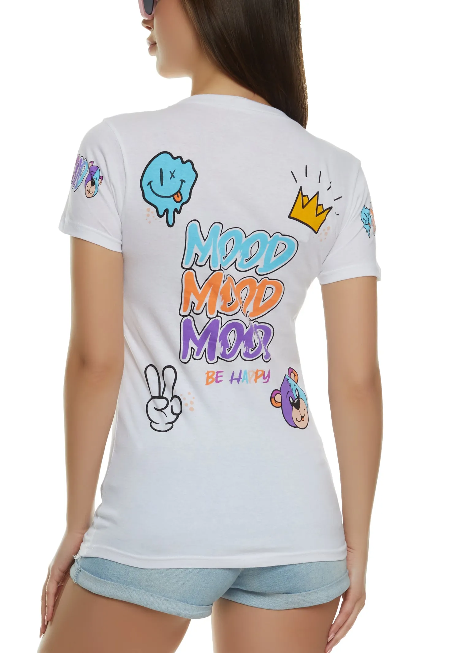 Mood Be Happy Graphic T Shirt sold by Rainbow product image thumbnail 2