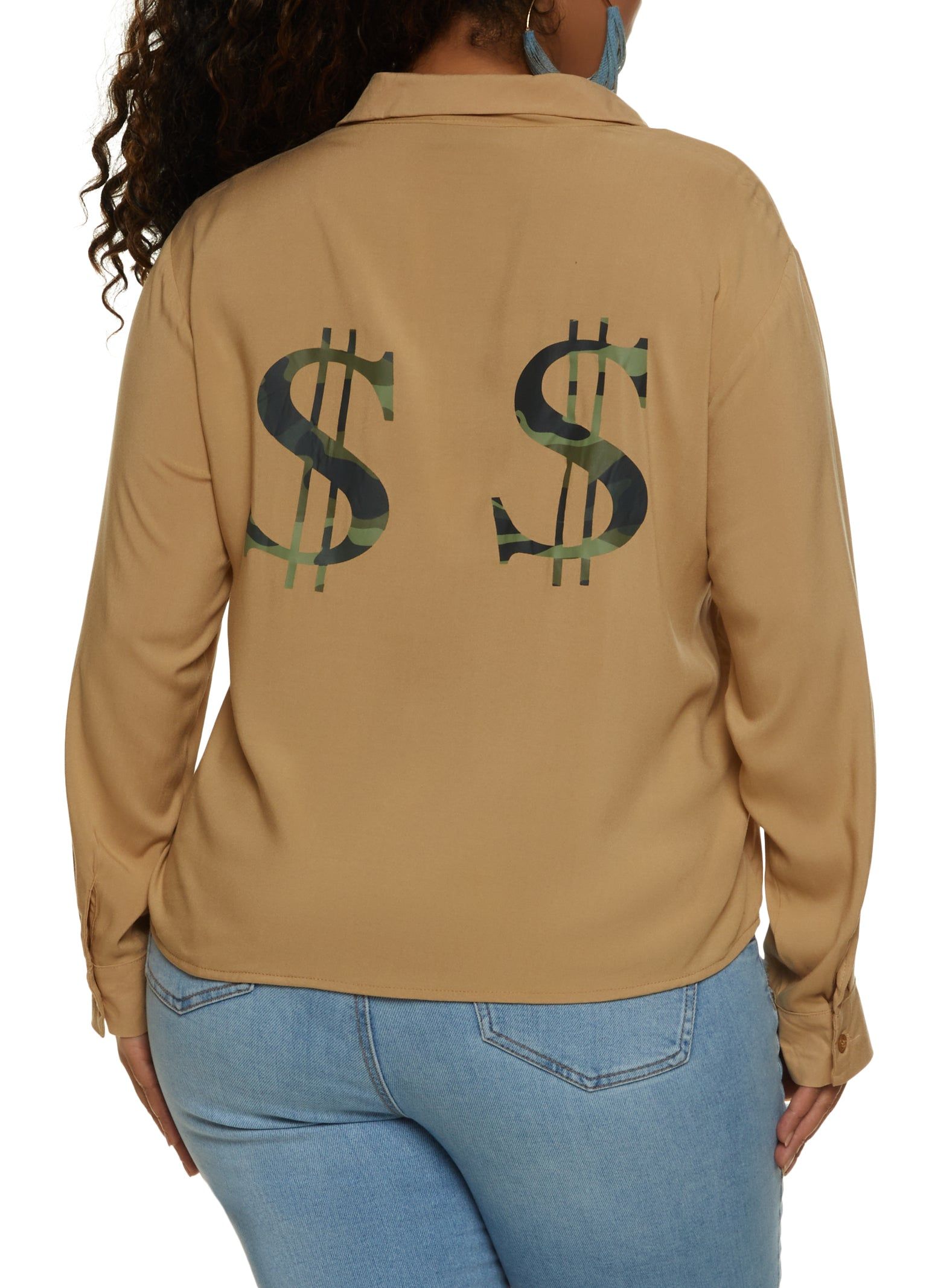 Plus Size Boss Graphic Button Down Shirt sold by Rainbow product image thumbnail 2