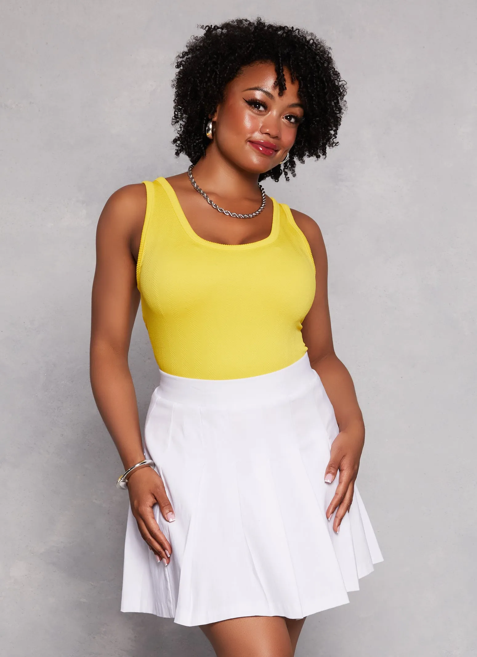 Plus Size Scoop Back Tank Top sold by Rainbow