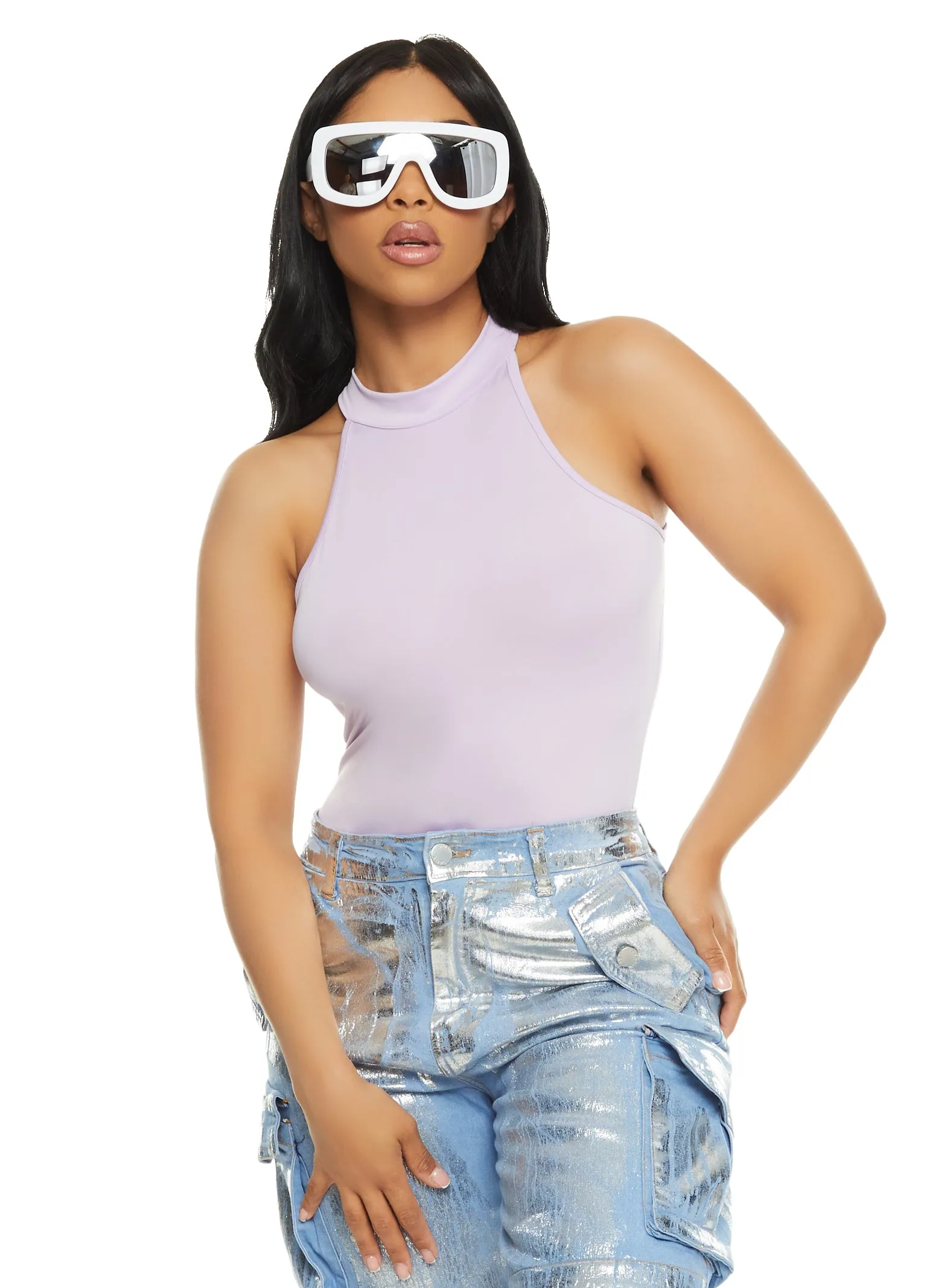 Daisy High Neck Racerback Bodysuit sold by Rainbow product image thumbnail 2