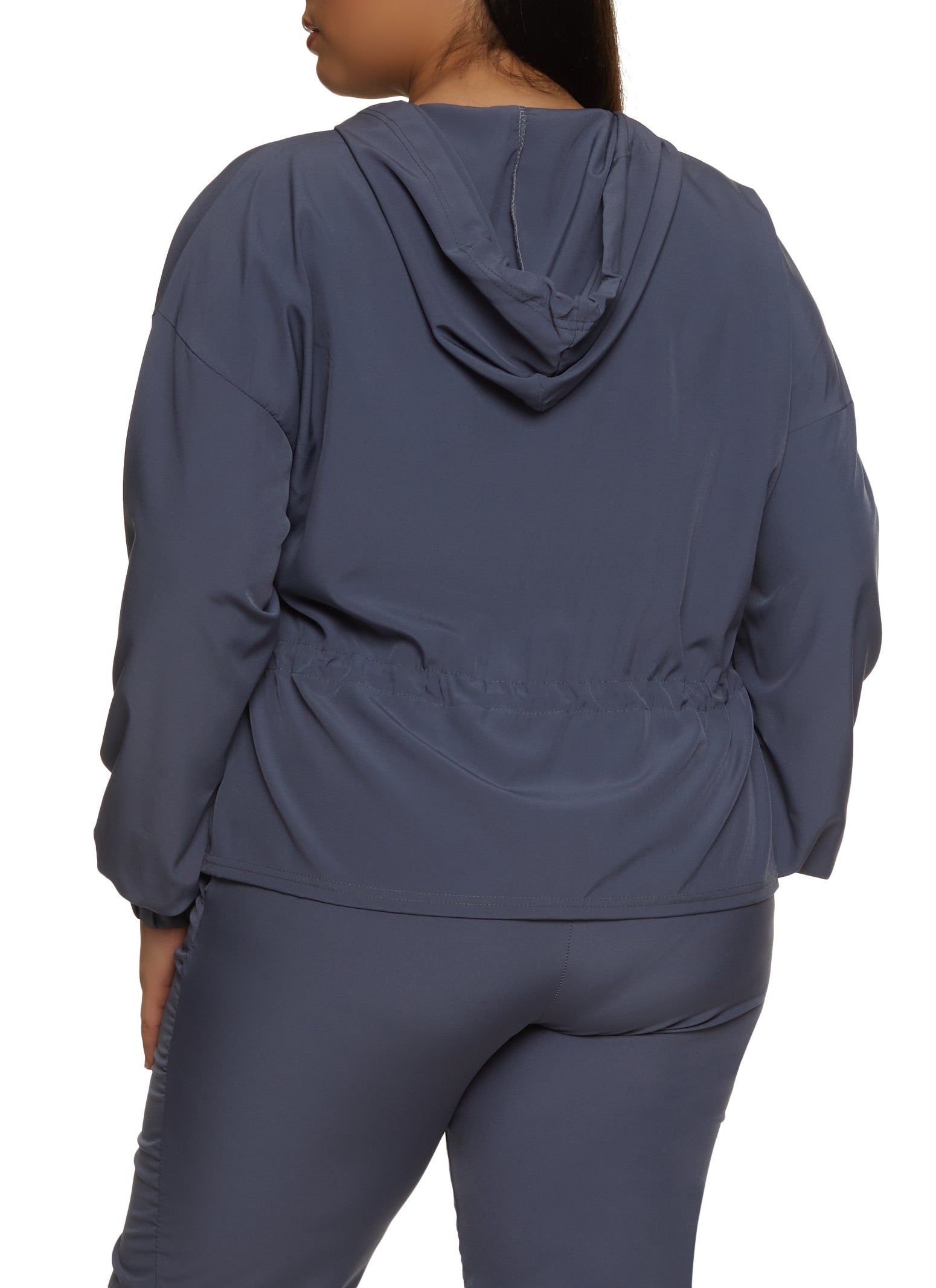 Plus Size Peplum Windbreaker Jacket sold by Rainbow product image thumbnail 3