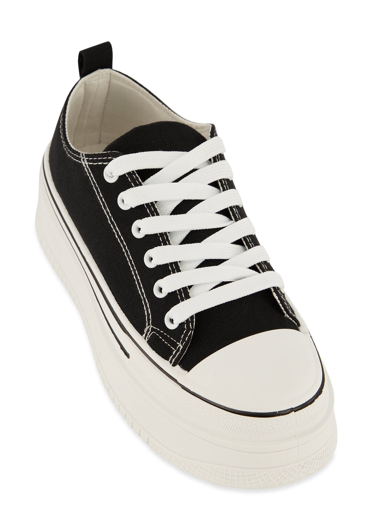 Canvas Lace Up Platform Sneakers sold by Rainbow