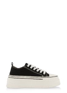 Canvas Lace Up Platform Sneakers sold by Rainbow