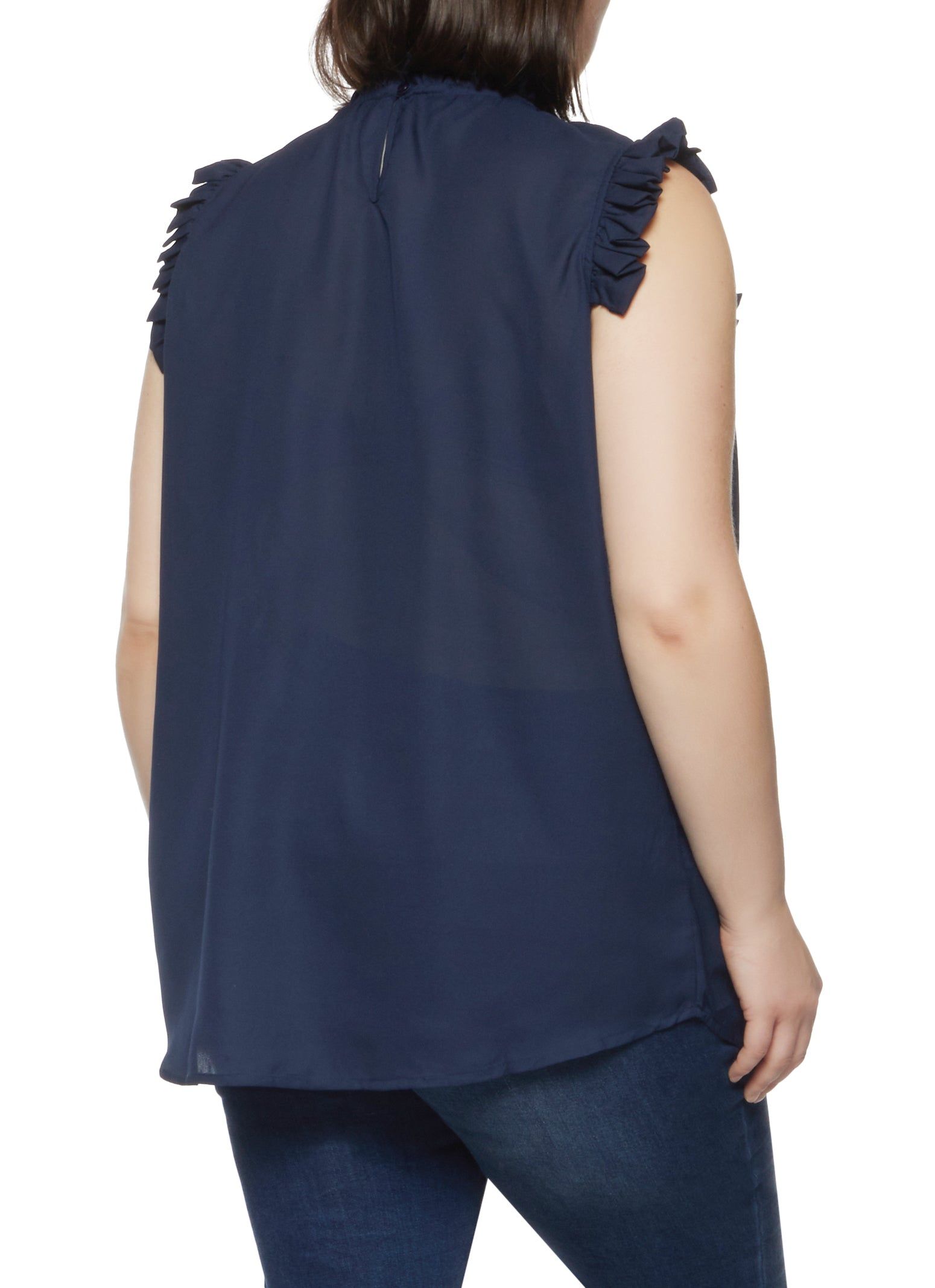 Plus Size Smocked Mock Neck Blouse sold by Rainbow product image thumbnail 2