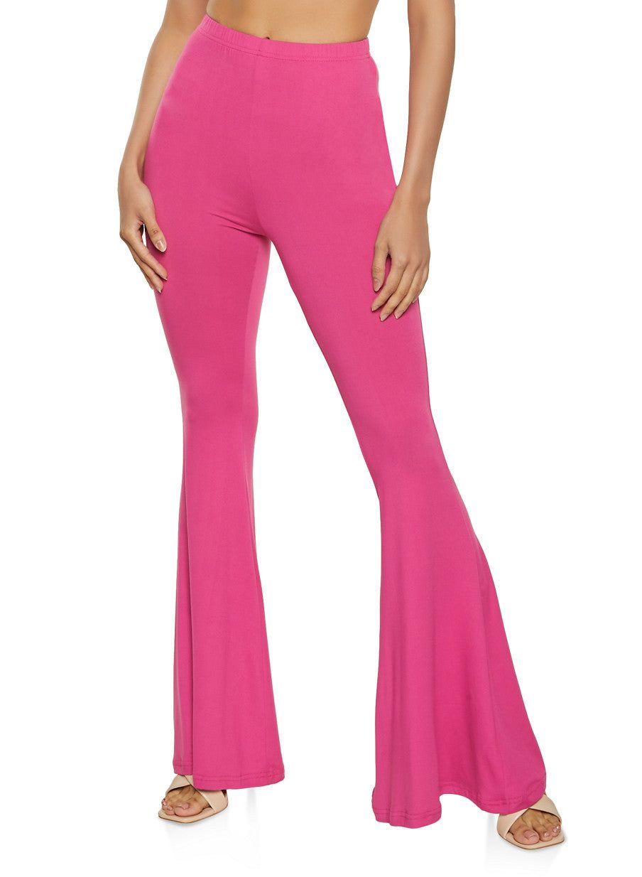 Solid High Waisted Flare Pants sold by Rainbow
