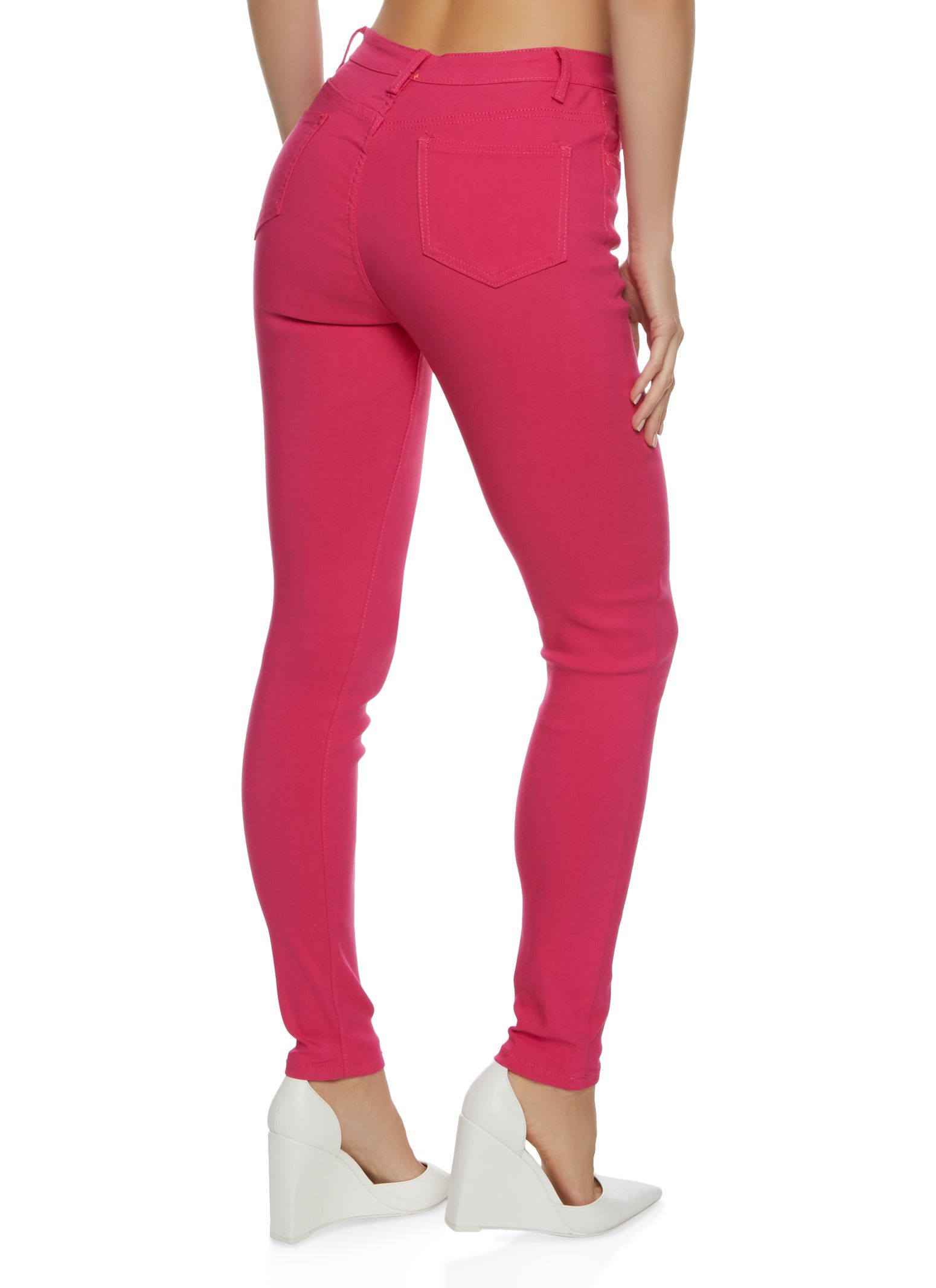 Solid High Waist Skinny Jeans sold by Rainbow product image thumbnail 2