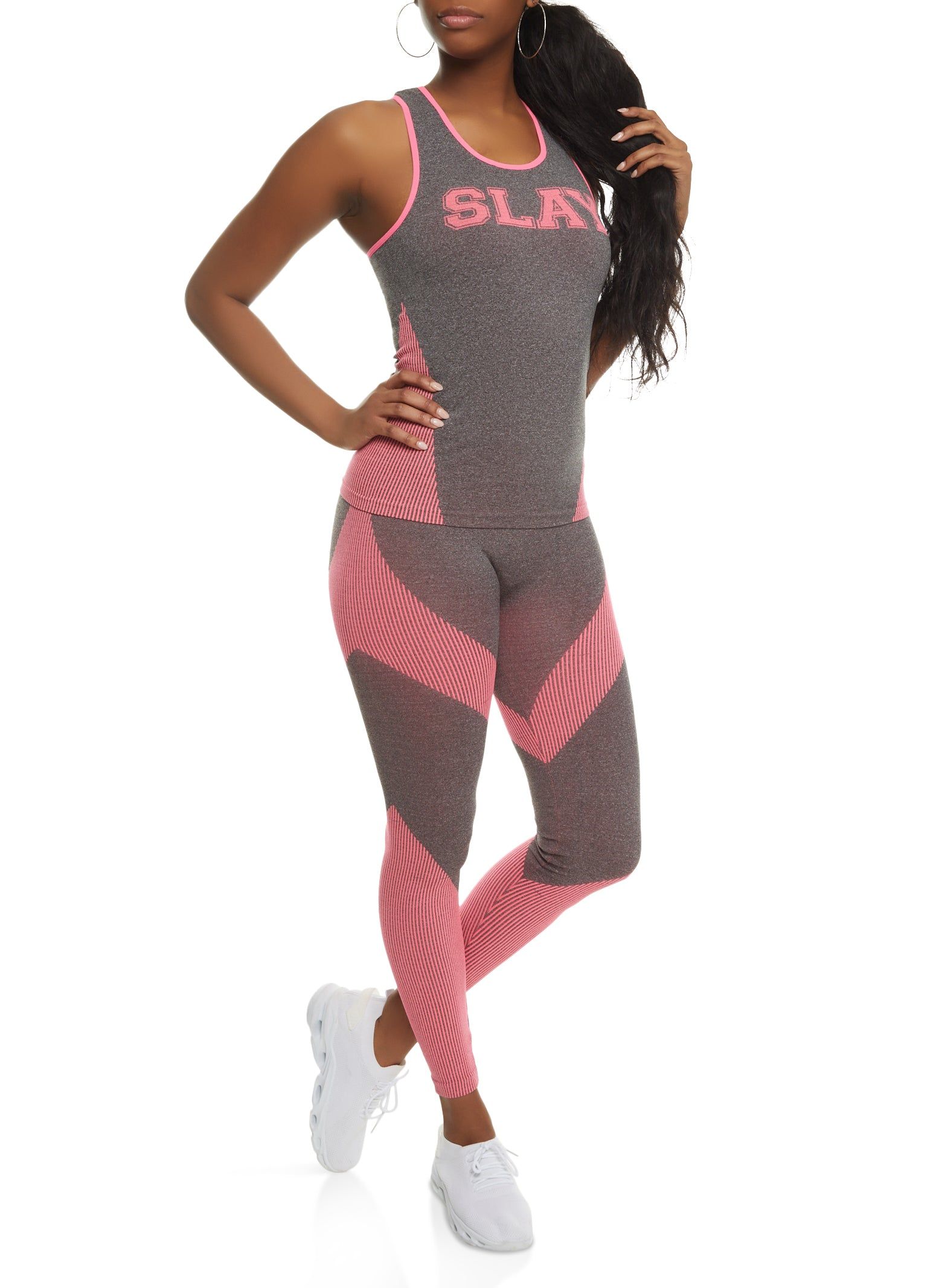 Seamless Slay Graphic Racerback Tank Top sold by Rainbow product image thumbnail 2