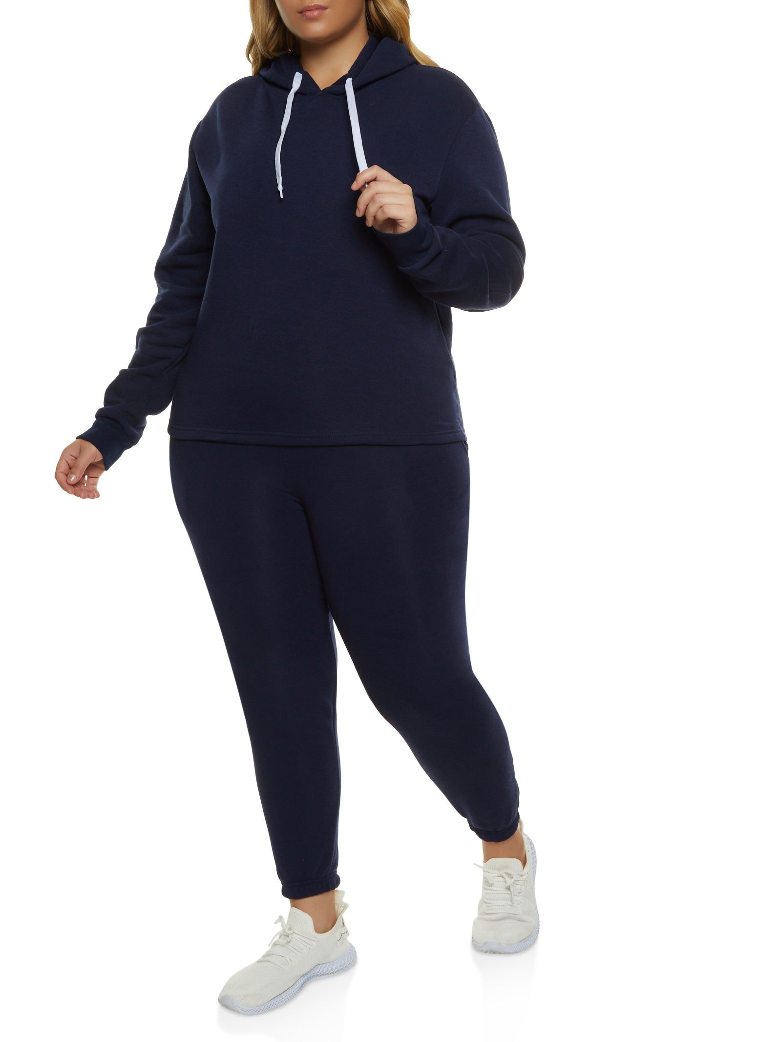 Plus Size Solid Pullover Hoodie sold by Rainbow product image thumbnail 2