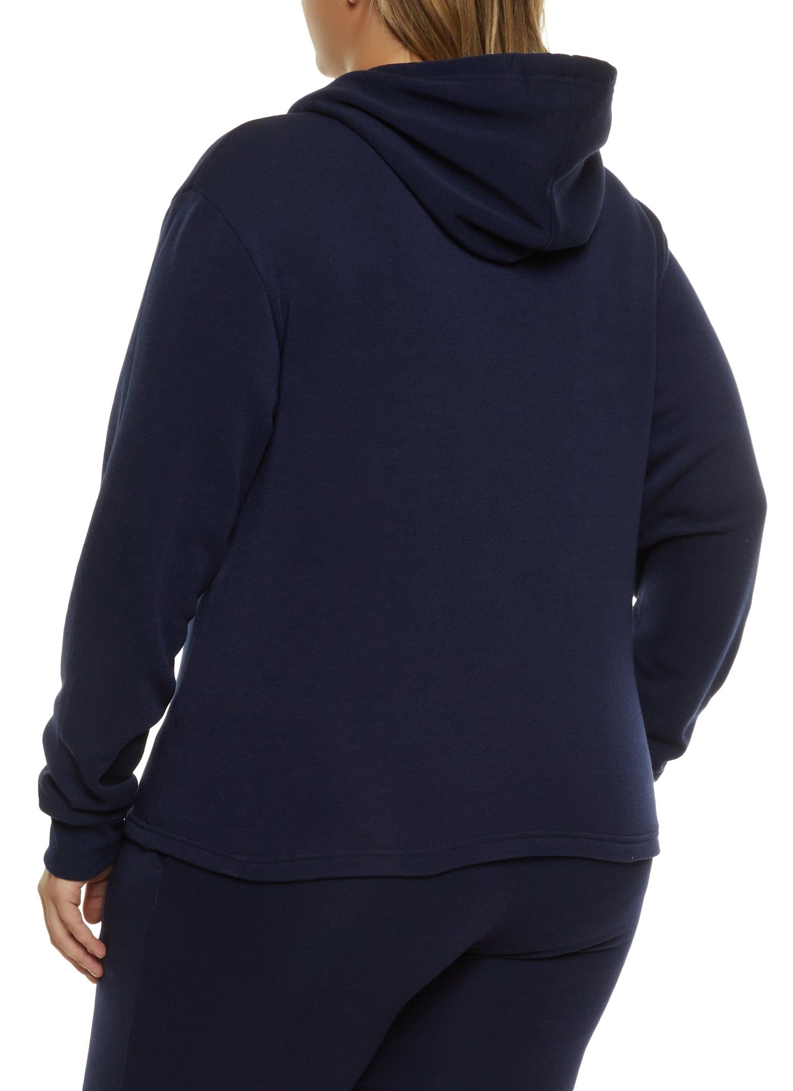 Plus Size Solid Pullover Hoodie sold by Rainbow product image thumbnail 3