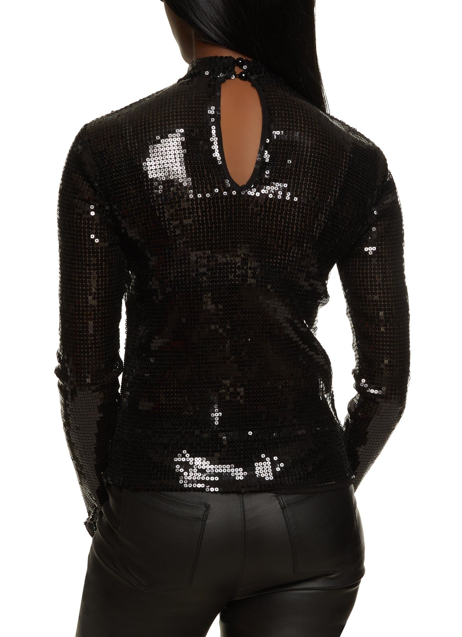 Sequin Mock Neck Top sold by Rainbow product image thumbnail 2
