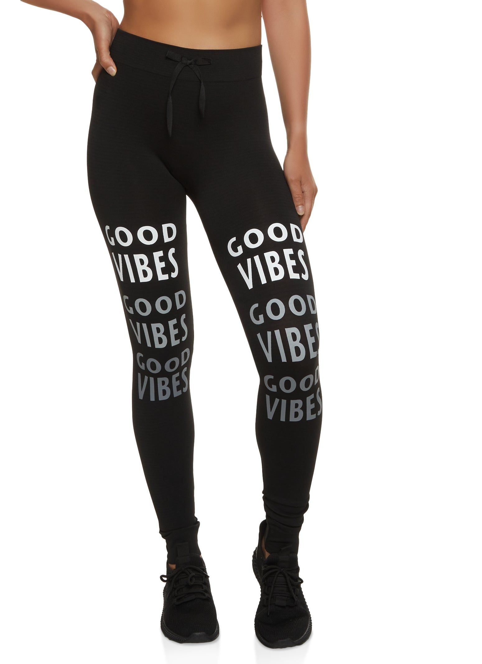 Good Vibes Graphic Leggings sold by Rainbow