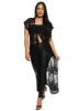 Haute Monde Floral Lace Tie Front Kimono sold by Rainbow
