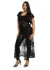 Haute Monde Floral Lace Tie Front Kimono sold by Rainbow