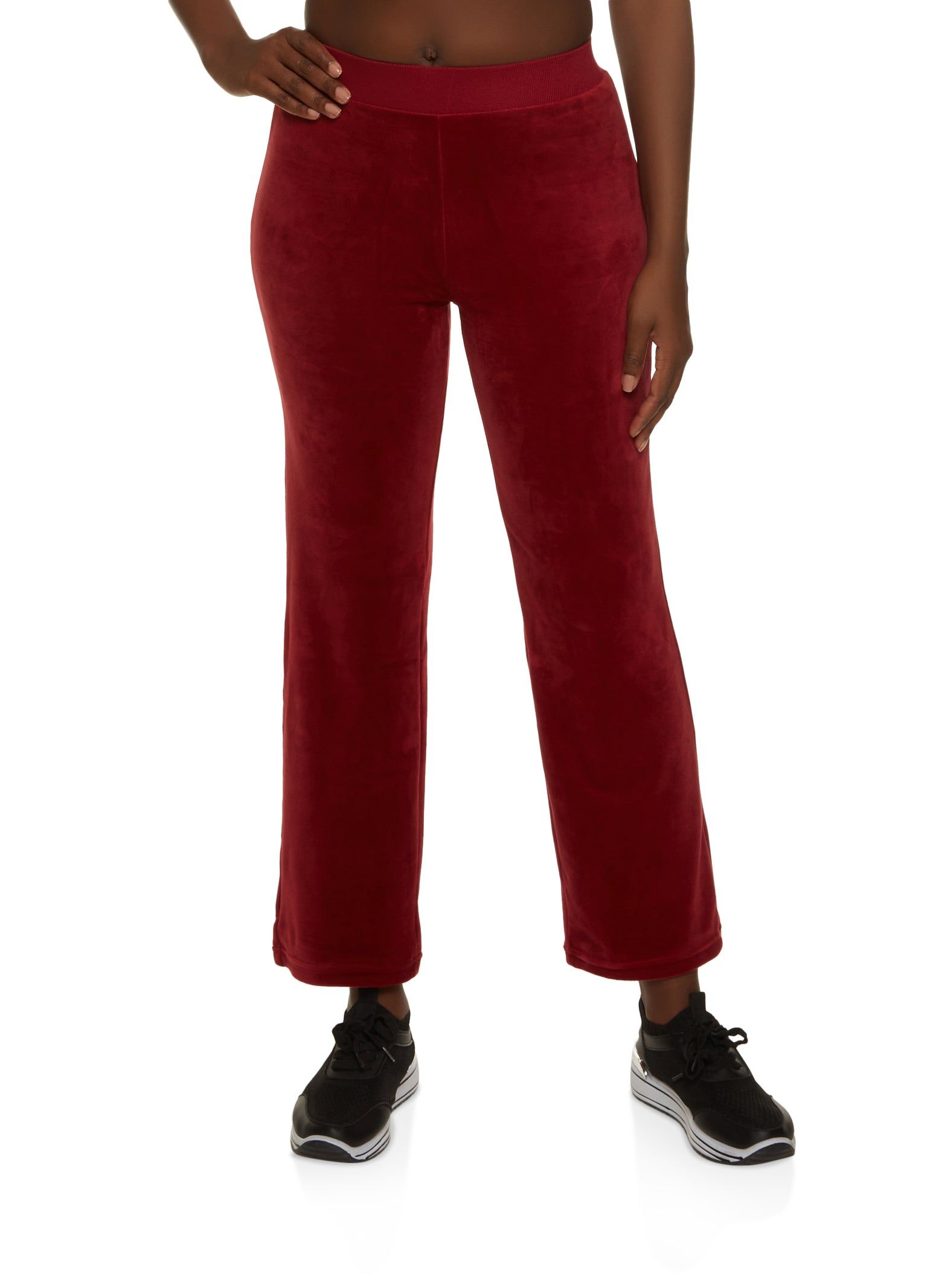 Velour High Waist Wide Leg Sweatpants sold by Rainbow