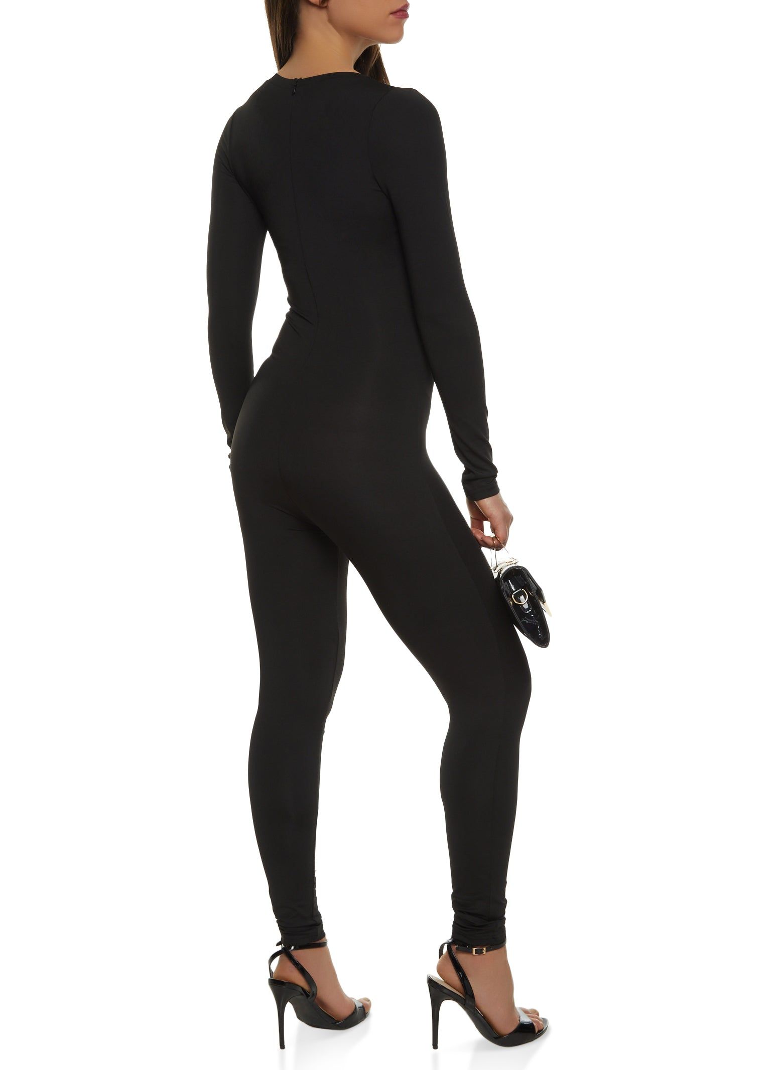 Zip Back Crew Neck Long Sleeve Catsuit sold by Rainbow product image thumbnail 2
