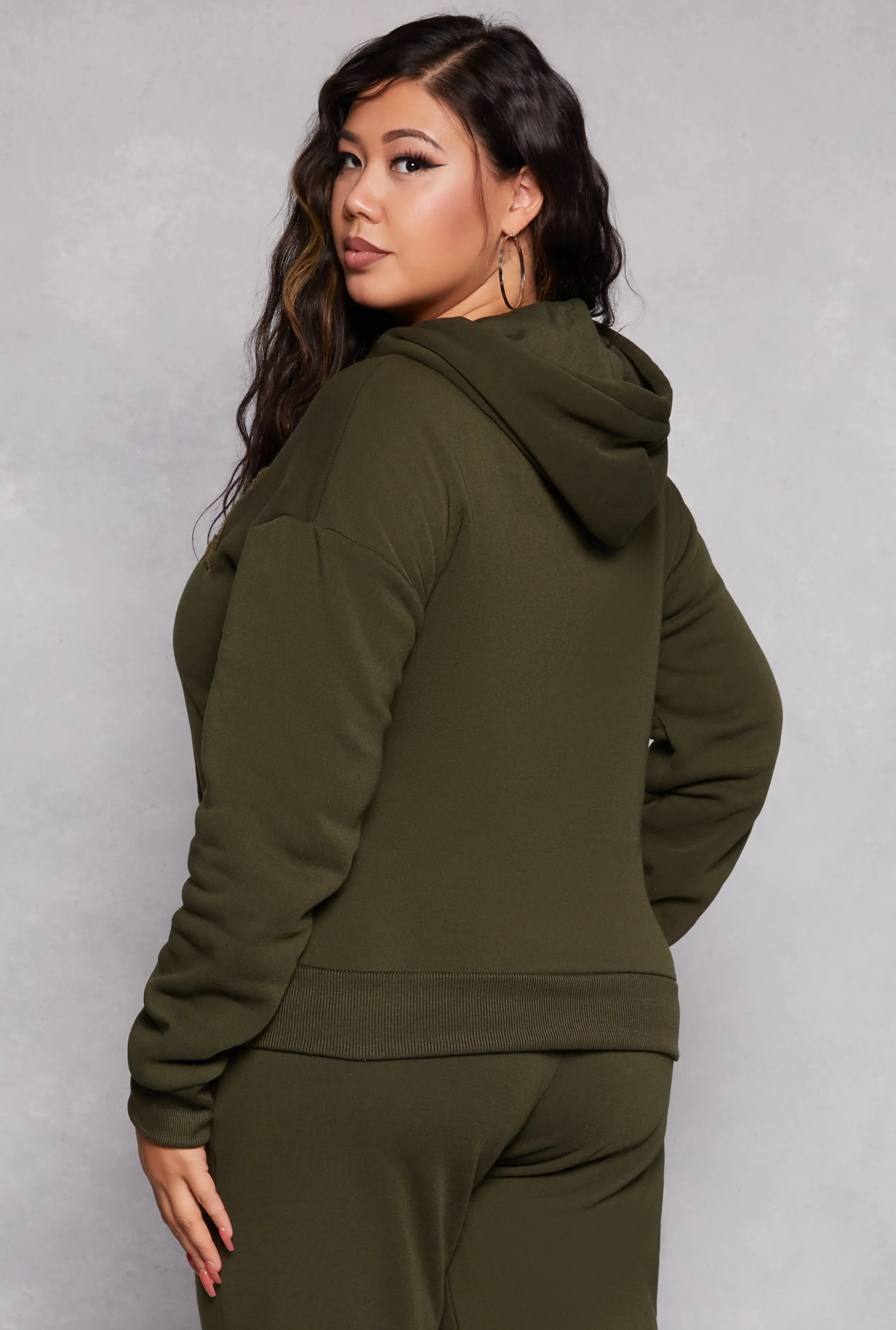 Plus Size New York Chenille Graphic Pullover Hoodie sold by Rainbow product image thumbnail 3