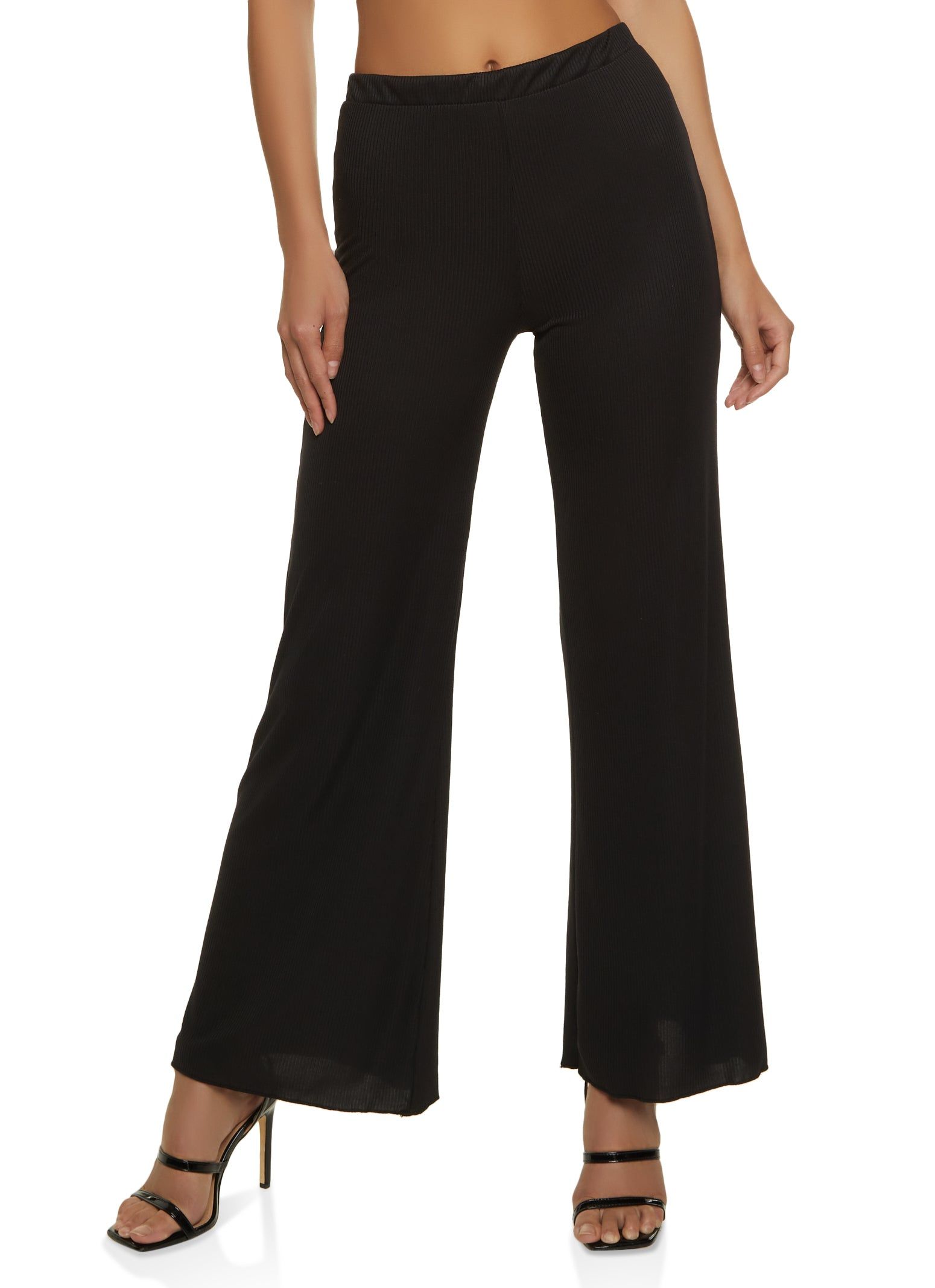 Solid Ribbed Flare Pants sold by Rainbow product image thumbnail 2