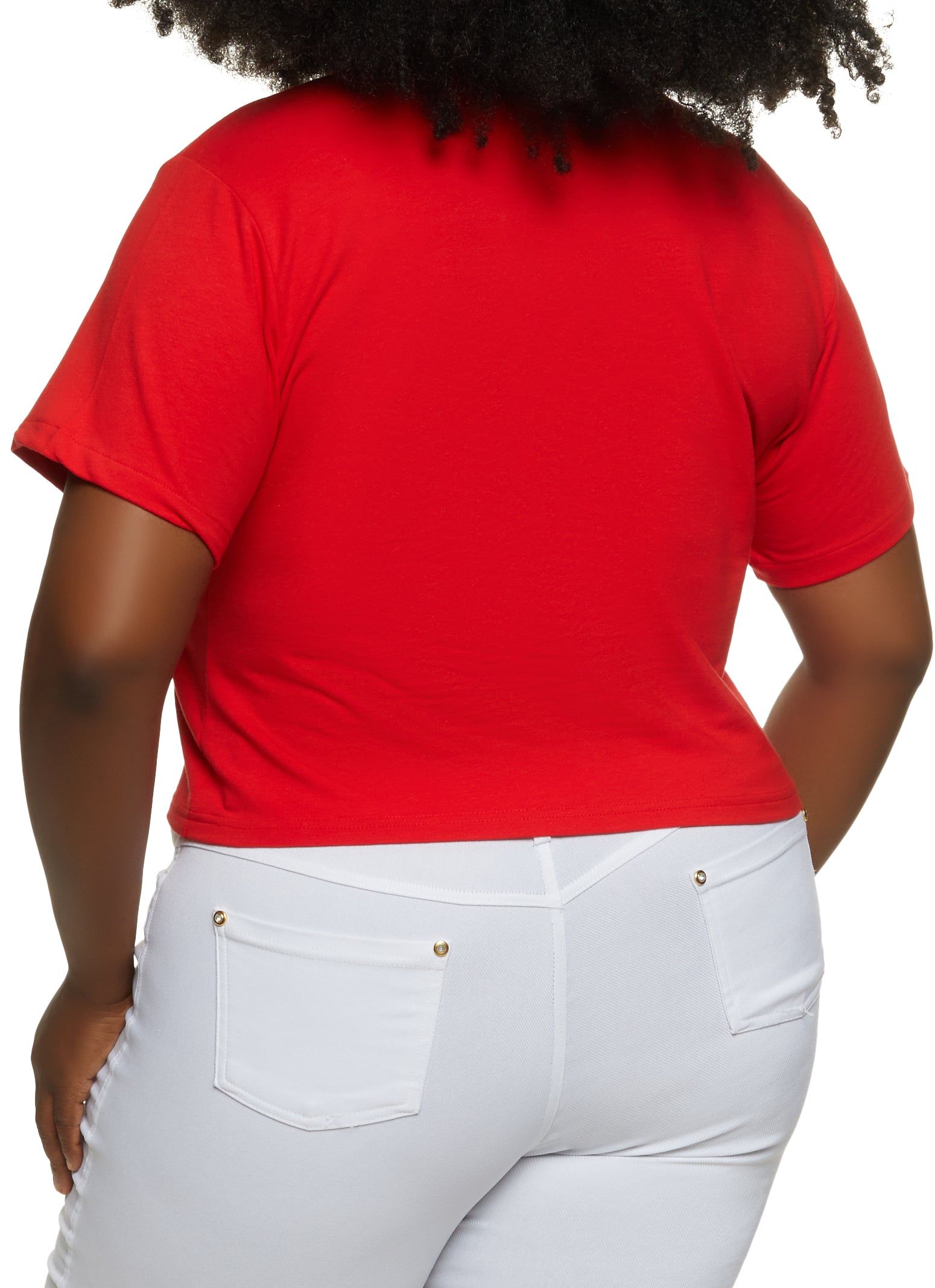 Plus Size Studded Collar Polo Top sold by Rainbow product image thumbnail 2