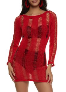 Crochet Open Back Mini Dress sold by Rainbow