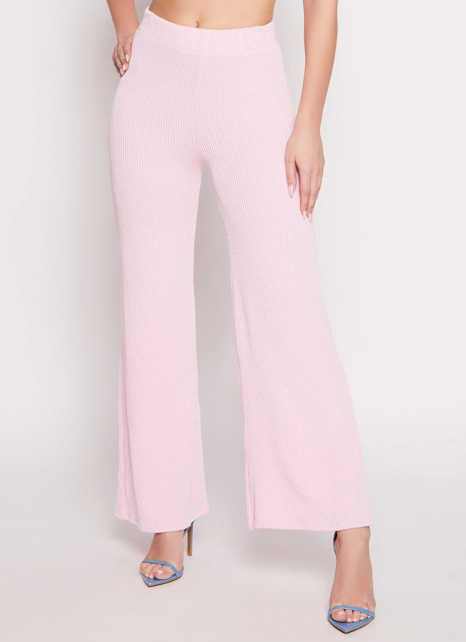 Ribbed High Waist Wide Leg Pants sold by Rainbow product image thumbnail 2