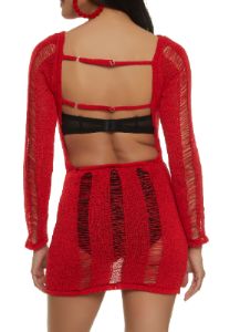 Crochet Open Back Mini Dress sold by Rainbow
