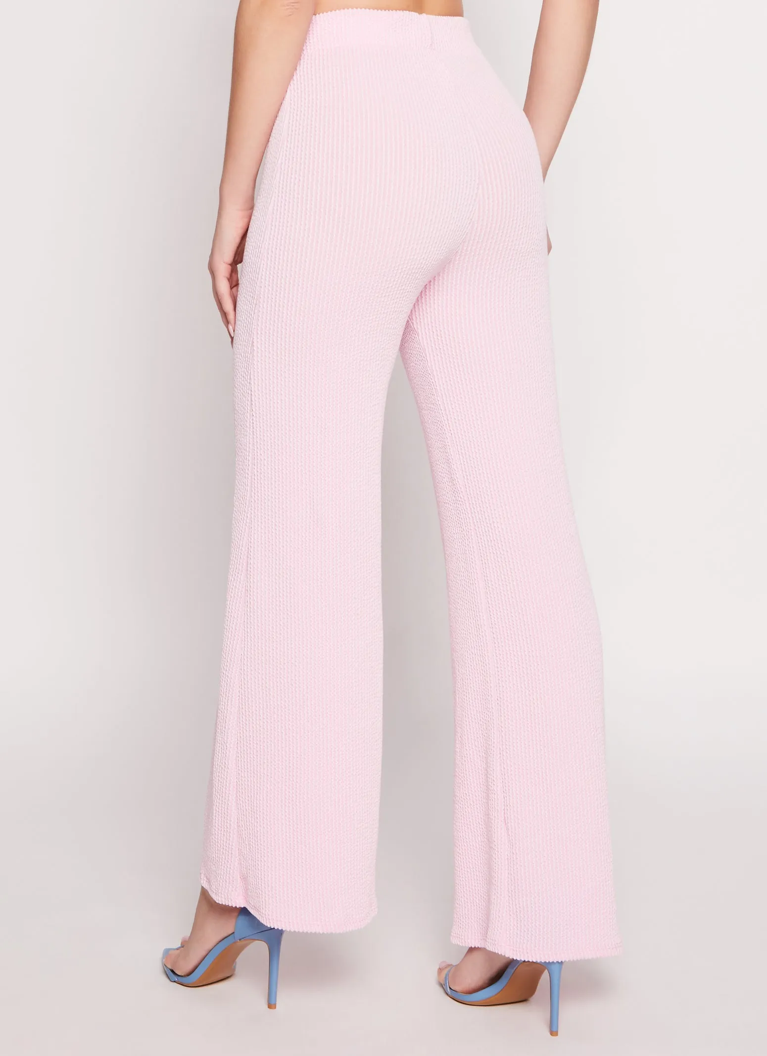 Ribbed High Waist Wide Leg Pants sold by Rainbow product image thumbnail 3