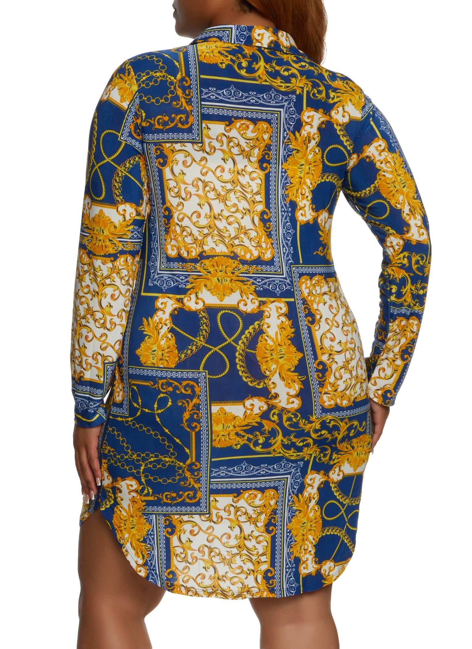 Plus Size Border Status Print Shirt Dress sold by Rainbow product image thumbnail 3
