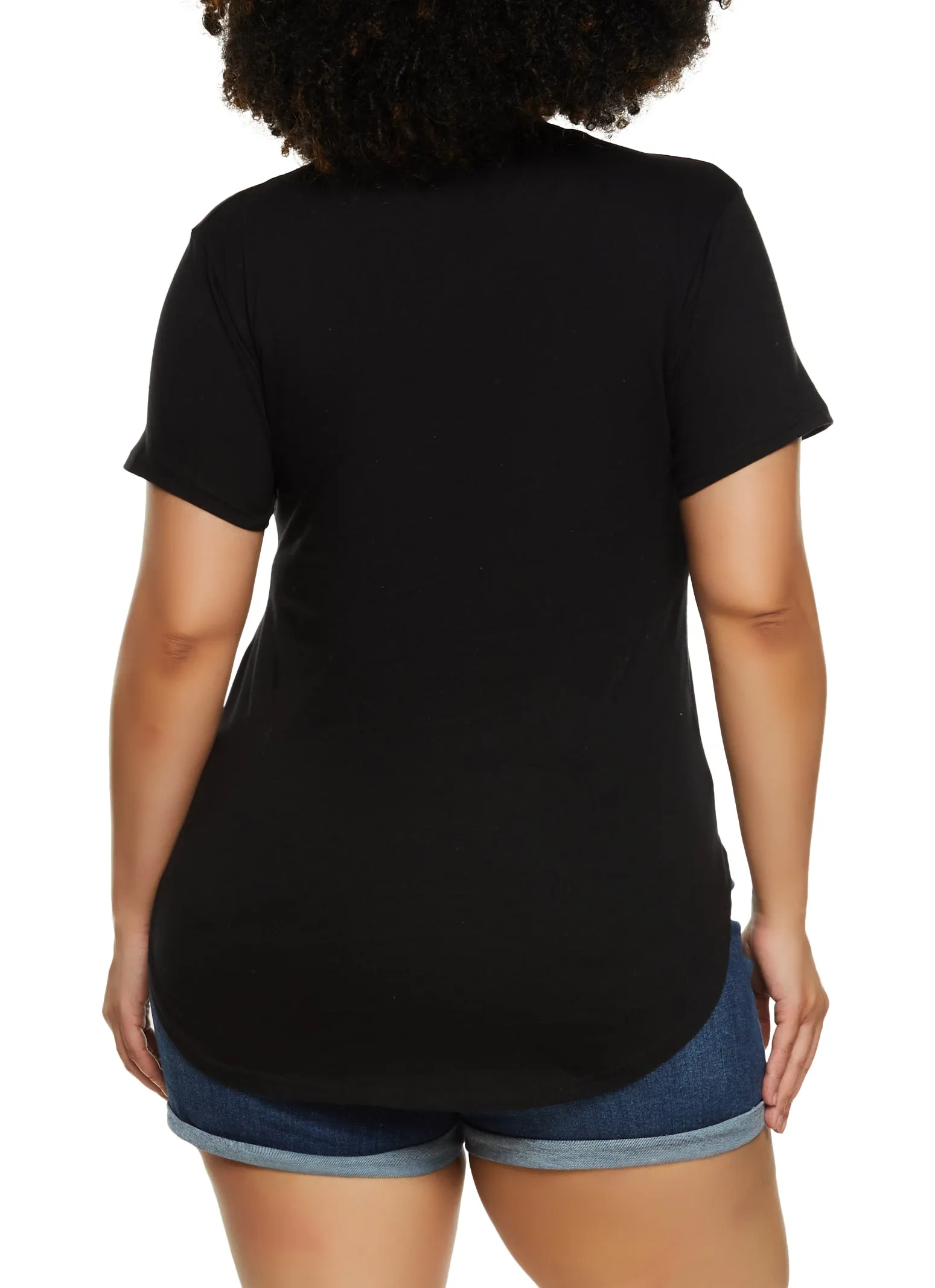 Plus Size Cross High Low Hem Graphic Tee sold by Rainbow product image thumbnail 3