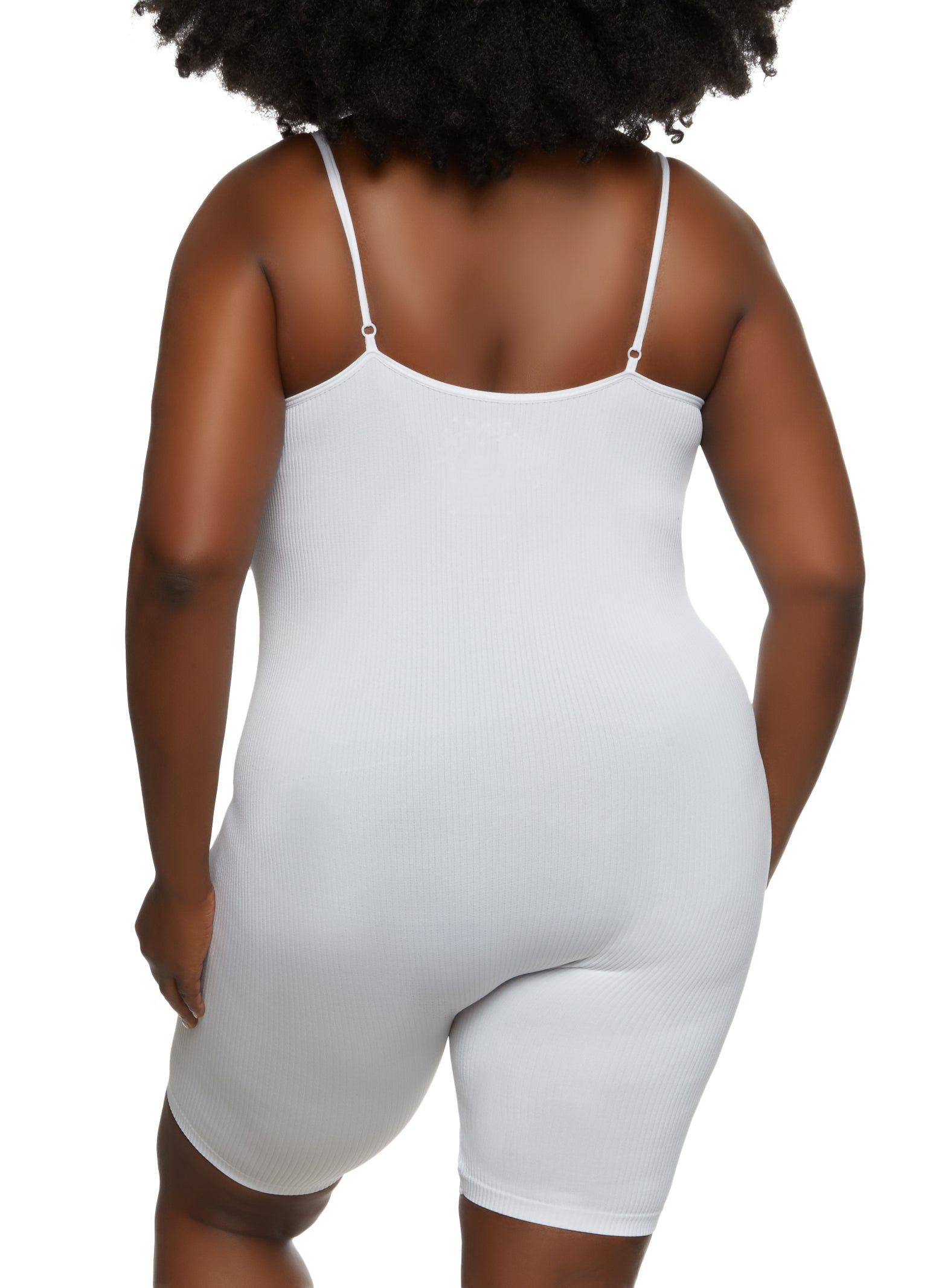 Plus Size Scoop Neck Cami Romper sold by Rainbow product image thumbnail 2